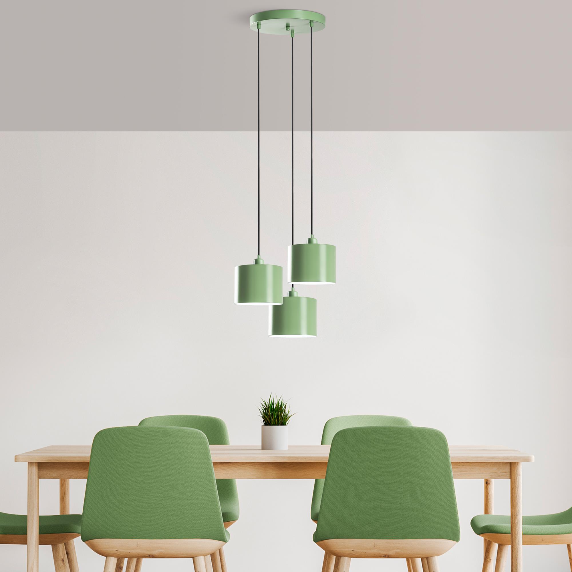DUZ-195MINTGREEN-3, METAL SIVAMA 3'LÜ TEPSİ SARKIT