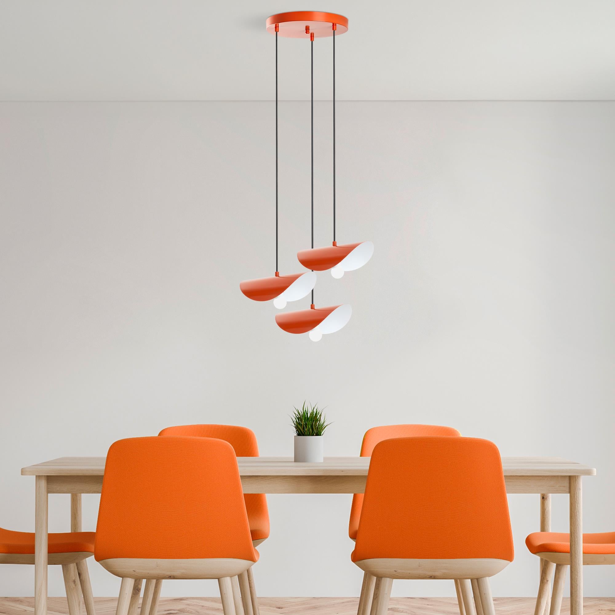 EGER-MR-964-ORANGE, METAL SIVAMA 3'LÜ TEPSİ SARKIT