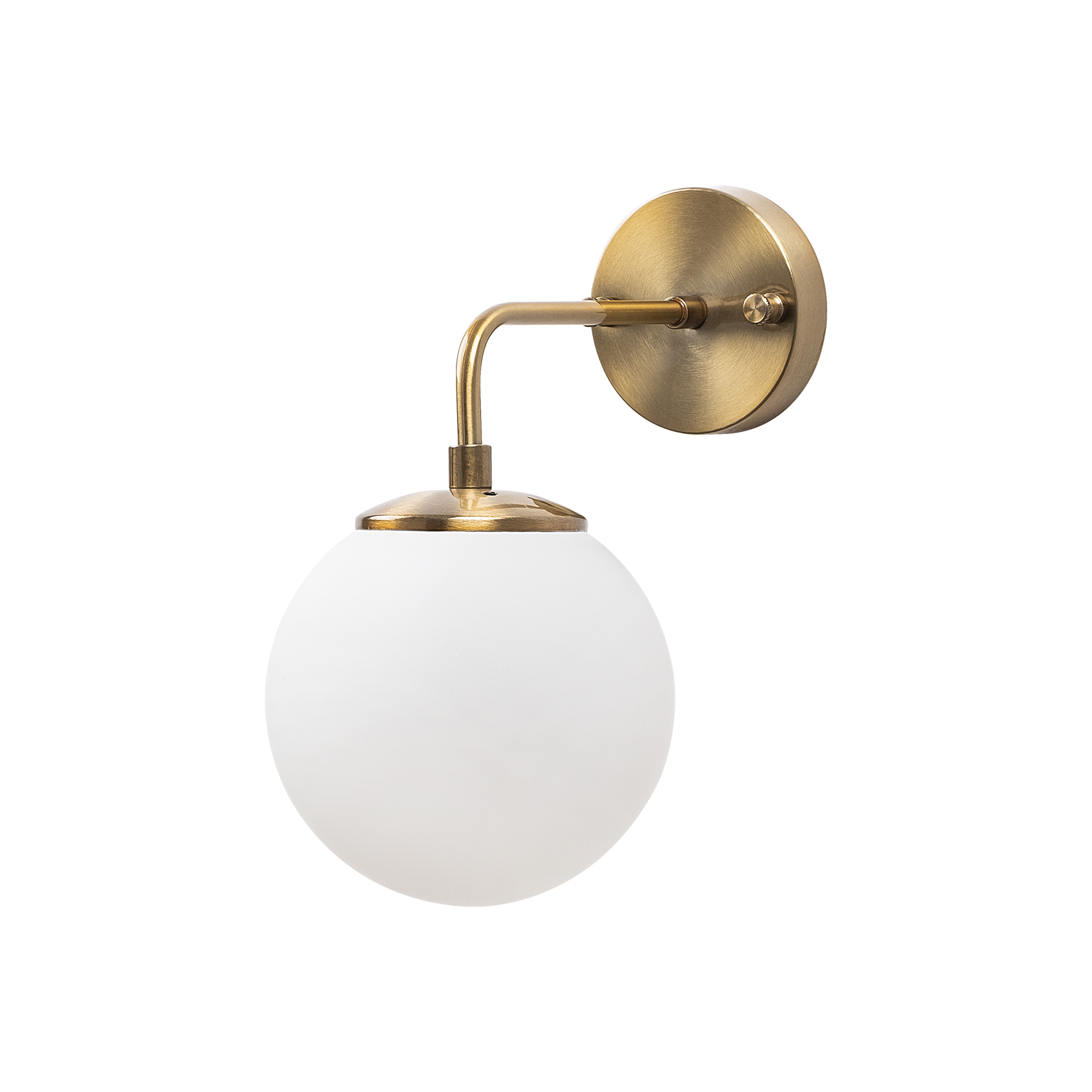 Modern Altın Eskitme Aplik Beyaz Cam Küre E14 Duy Banyo Ayna Yanı Salon Duvar Lambası,VIRAN-10895