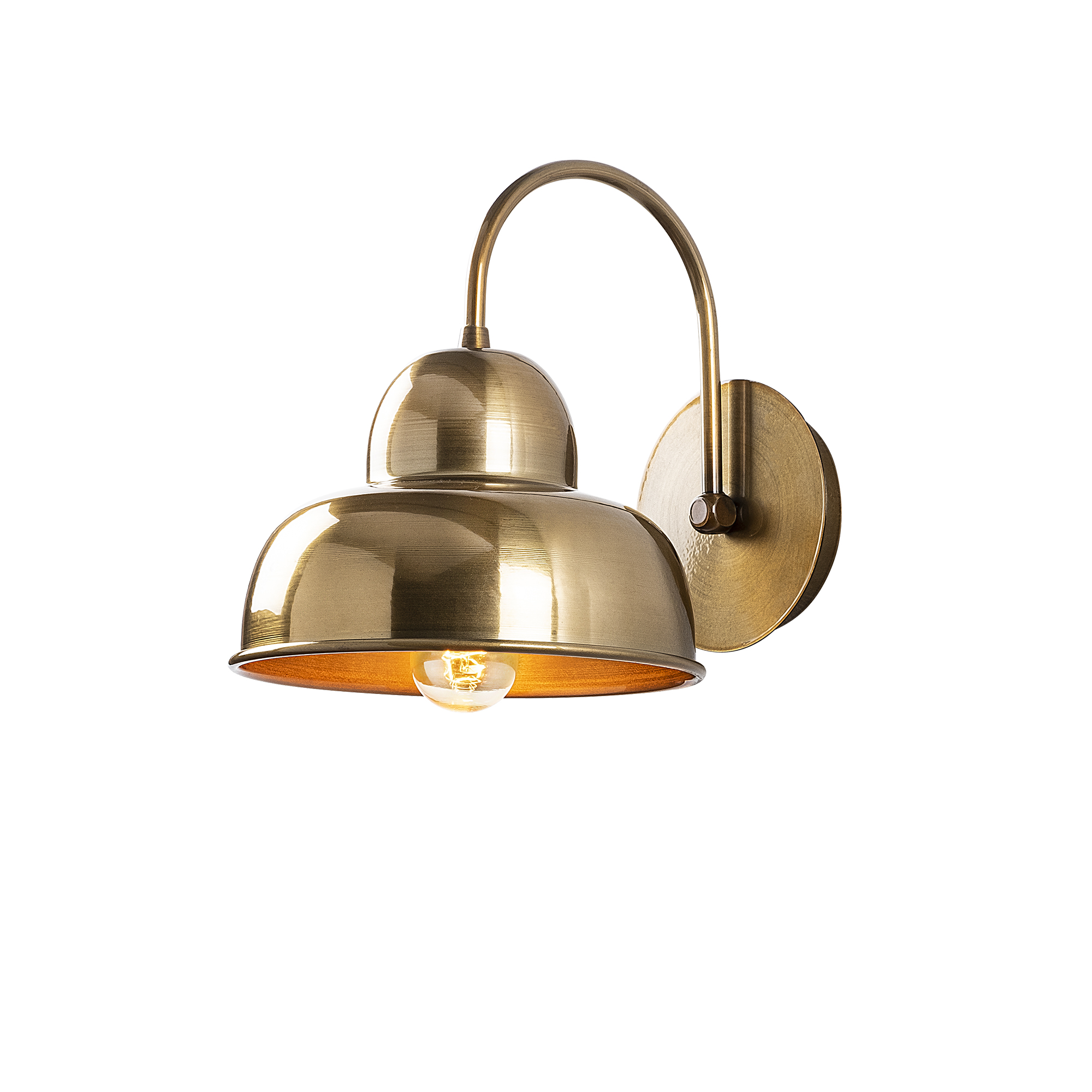Vintage Dekoratif Duvar Tekli Aplik, Eskitme Gold Metal Sıvama Aydınlatma CAKIR-180VINTAGE