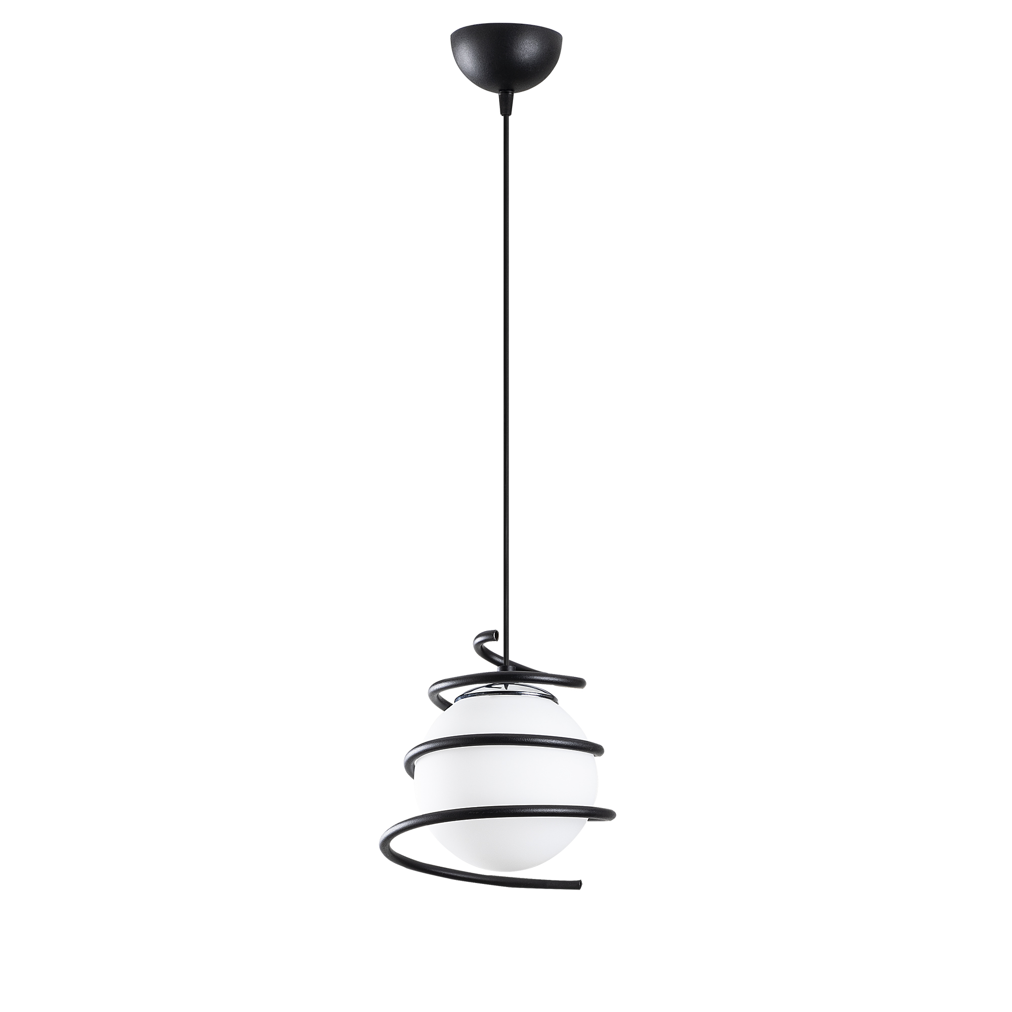 Camlı Tekli Sarkıt Pütürlü Siyah Elegance-706-1