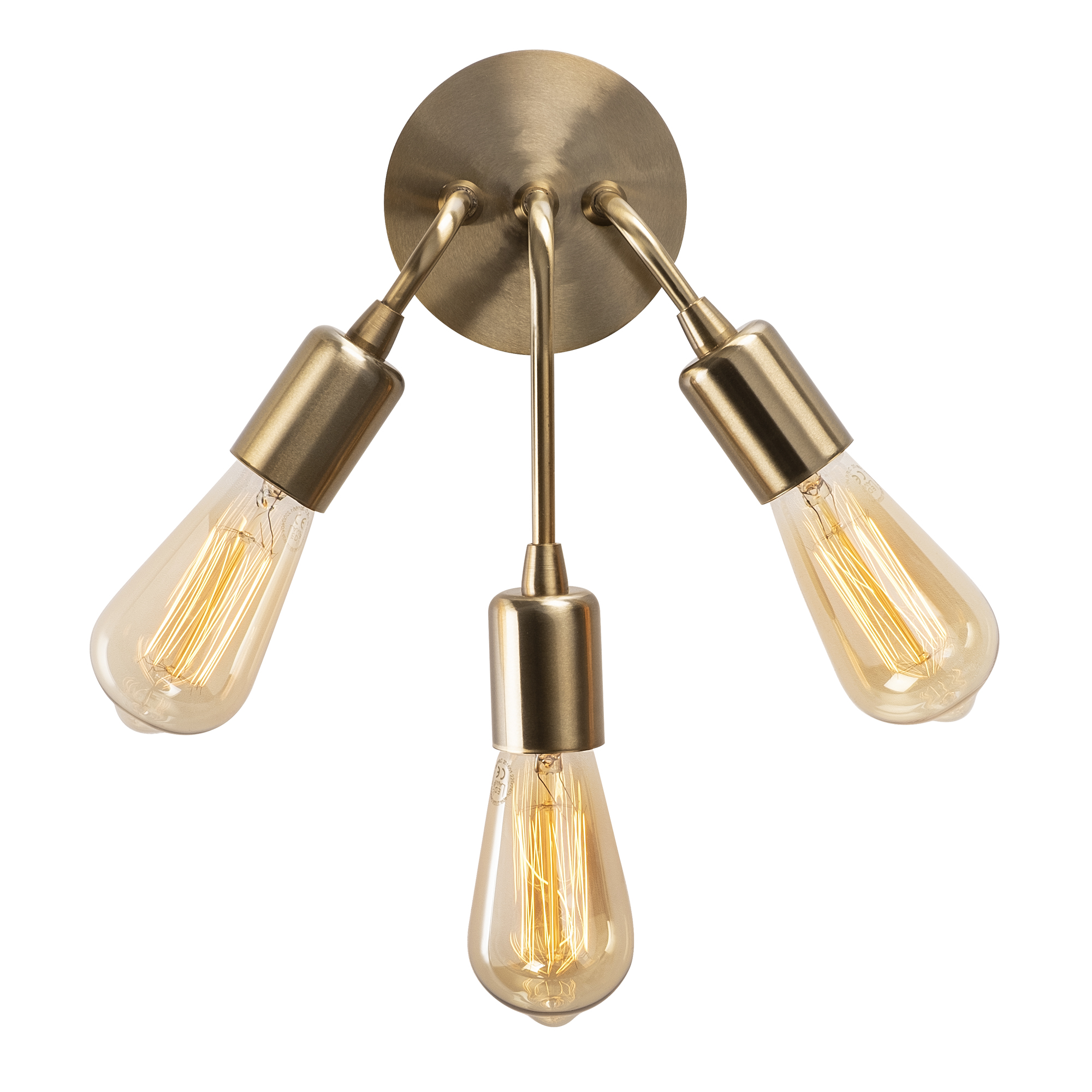 Rustik 3'Lü Aplik Parlak Gold Harput-N-1338