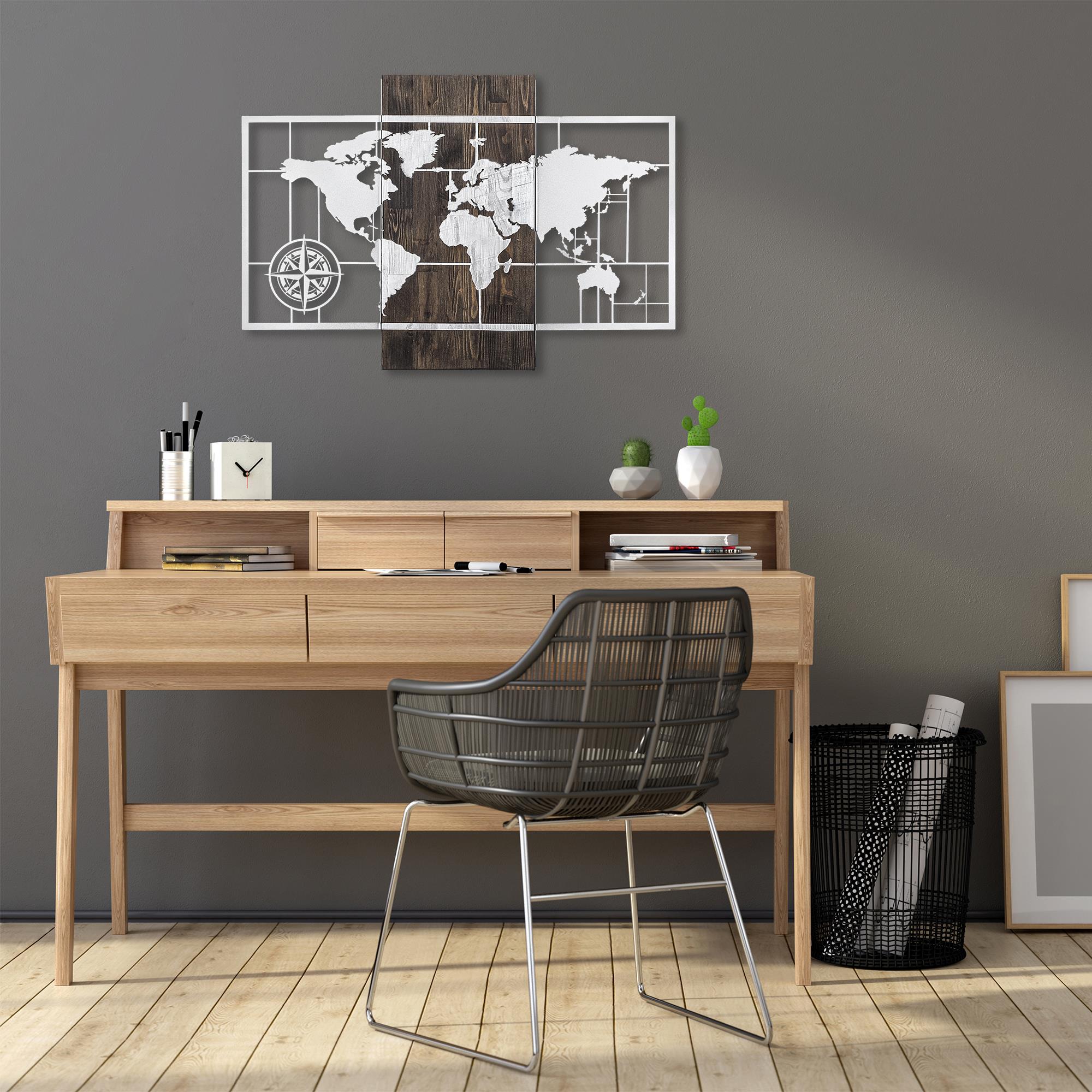 MA-146-SILVER METAL AHŞAP DUVAR PANOLARI