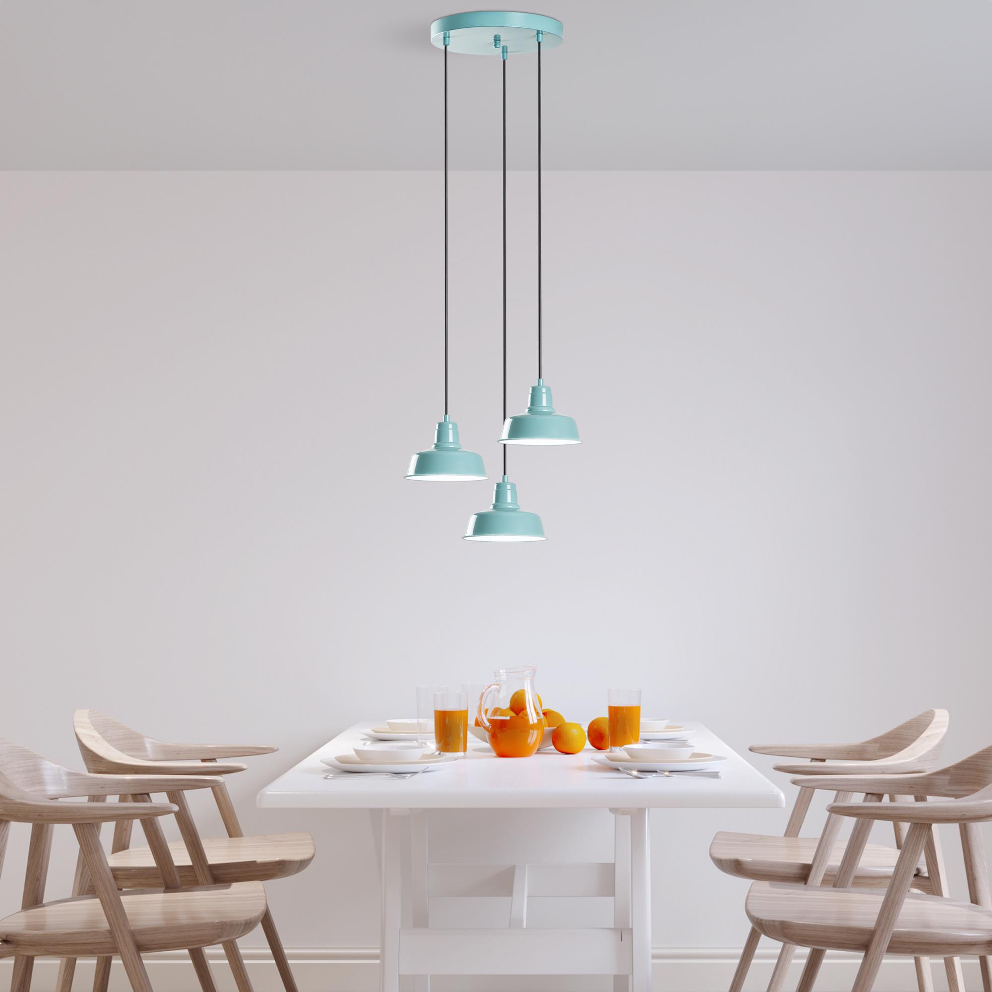 MEMATI-181TURQUOISE-3, METAL SIVAMA 3'LÜ TEPSİ SARKIT