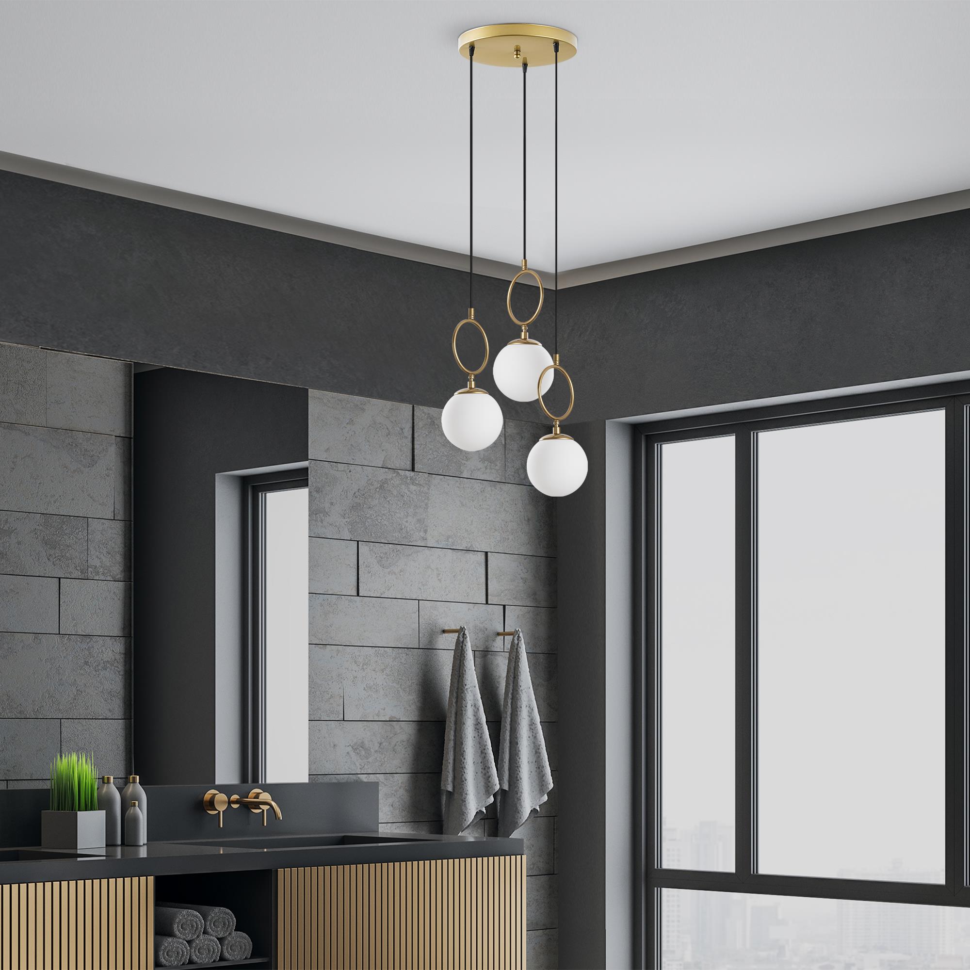 RING-13436, CAMLI 3'LÜ TEPSİ SARKIT