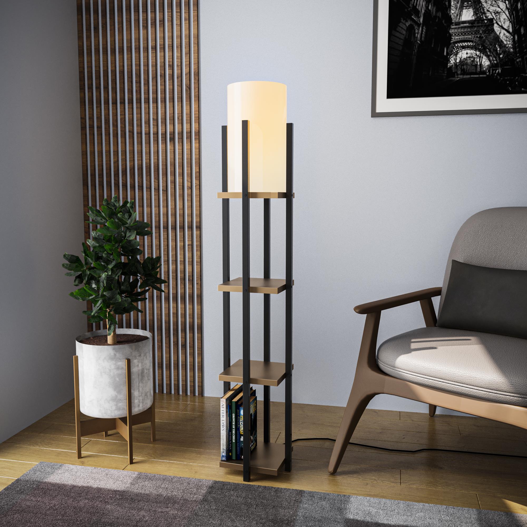 SHELFLAMP-8115, ABAJUR BAŞLIKLI TEKLİ LAMBADER 