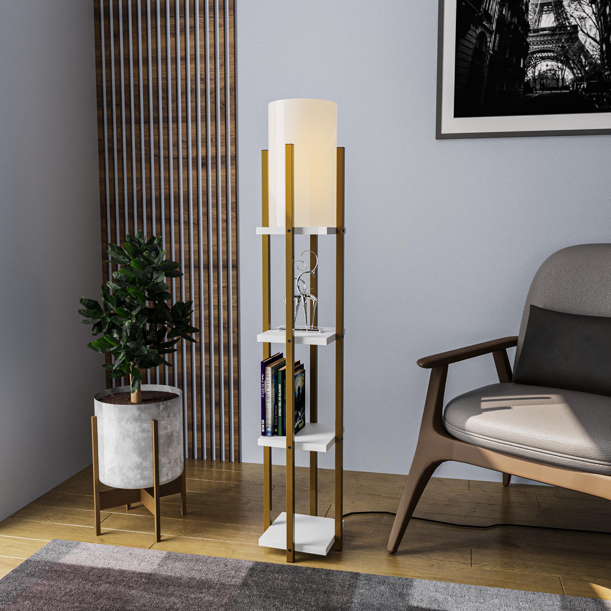 SHELFLAMP-8119, ABAJUR BAŞLIKLI TEKLİ LAMBADER 