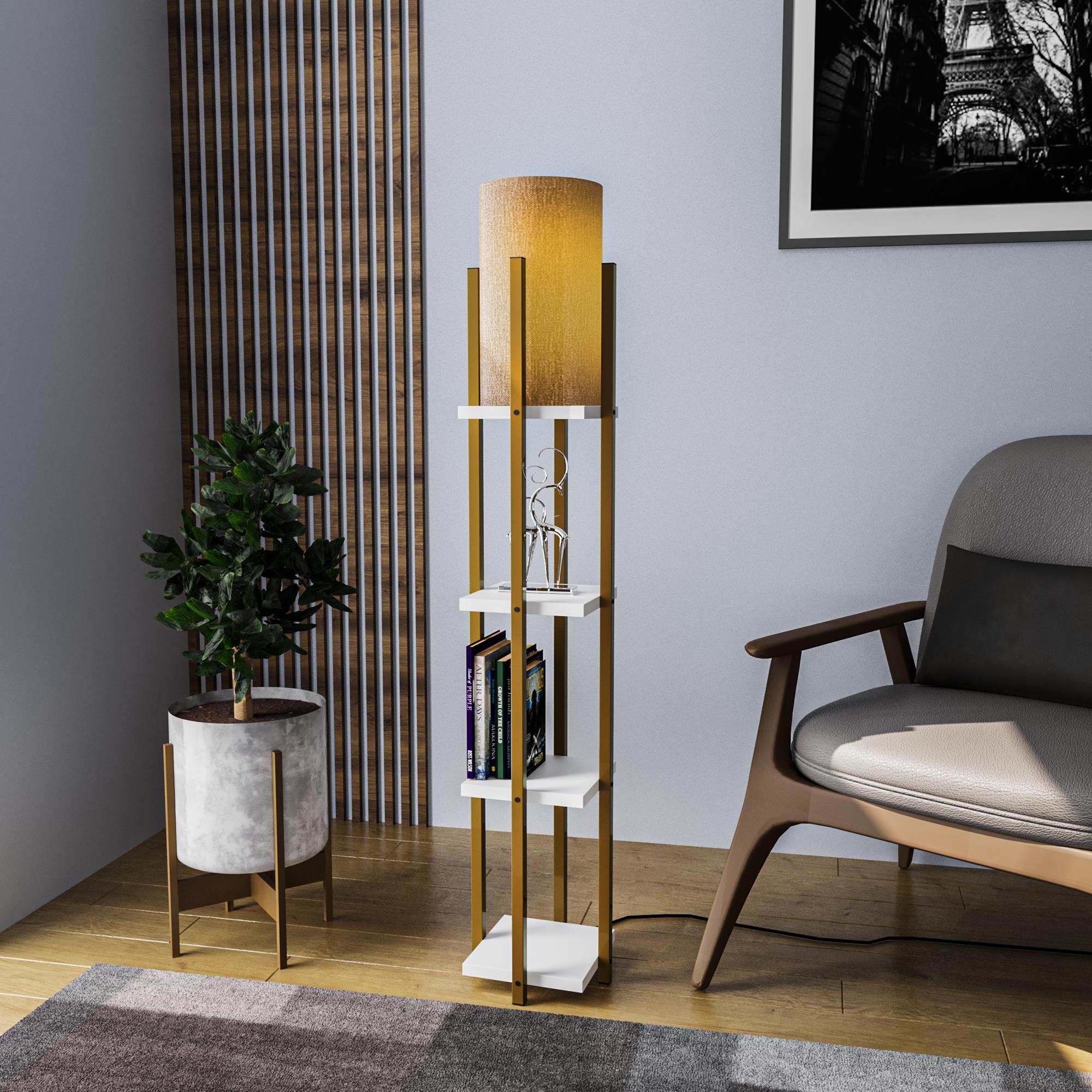 SHELFLAMP-8120, ABAJUR BAŞLIKLI TEKLİ LAMBADER 