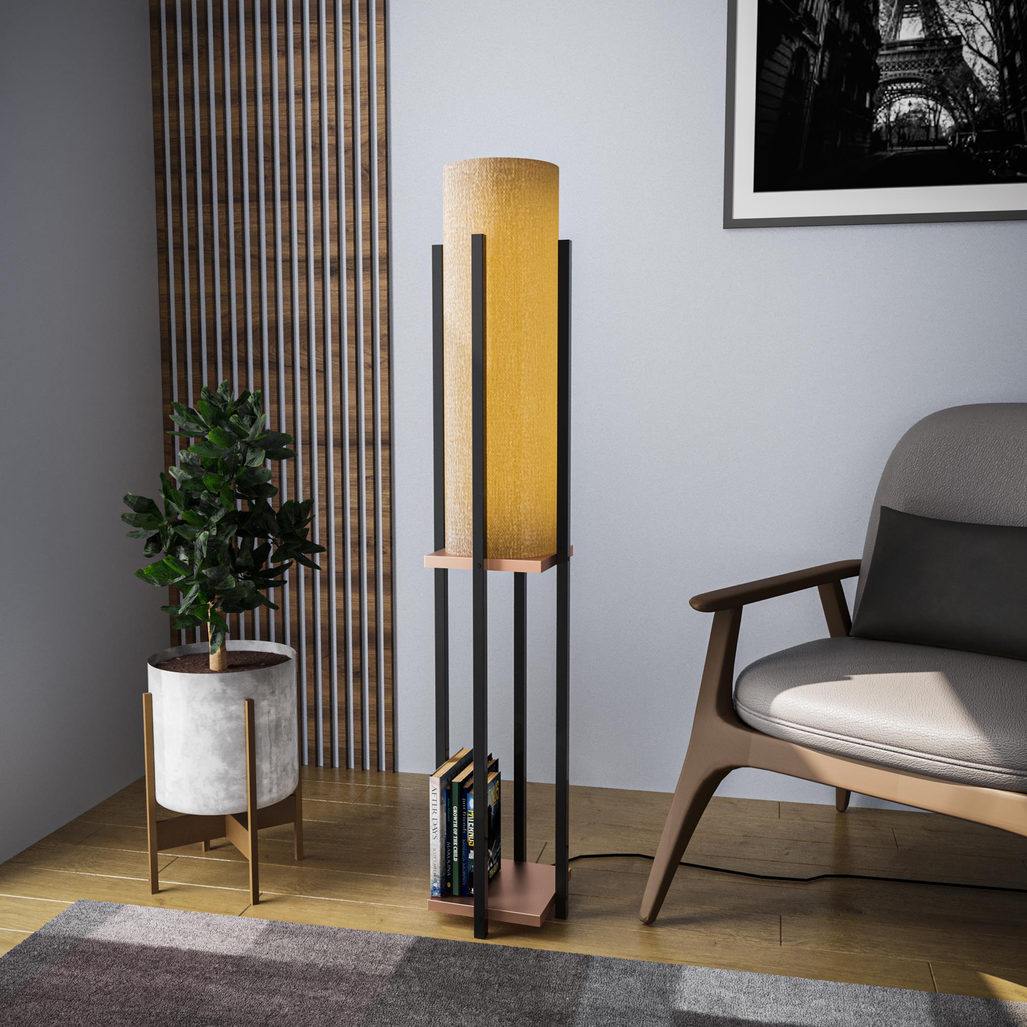 SHELFLAMP-8128, ABAJUR BAŞLIKLI TEKLİ LAMBADER 