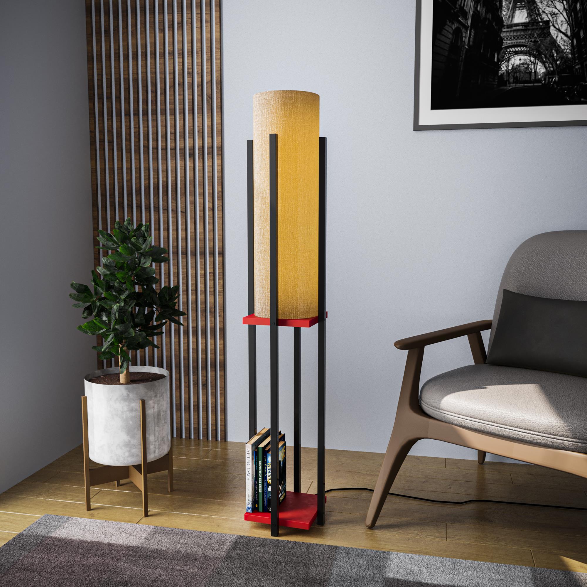 SHELFLAMP-8132, ABAJUR BAŞLIKLI TEKLİ LAMBADER 