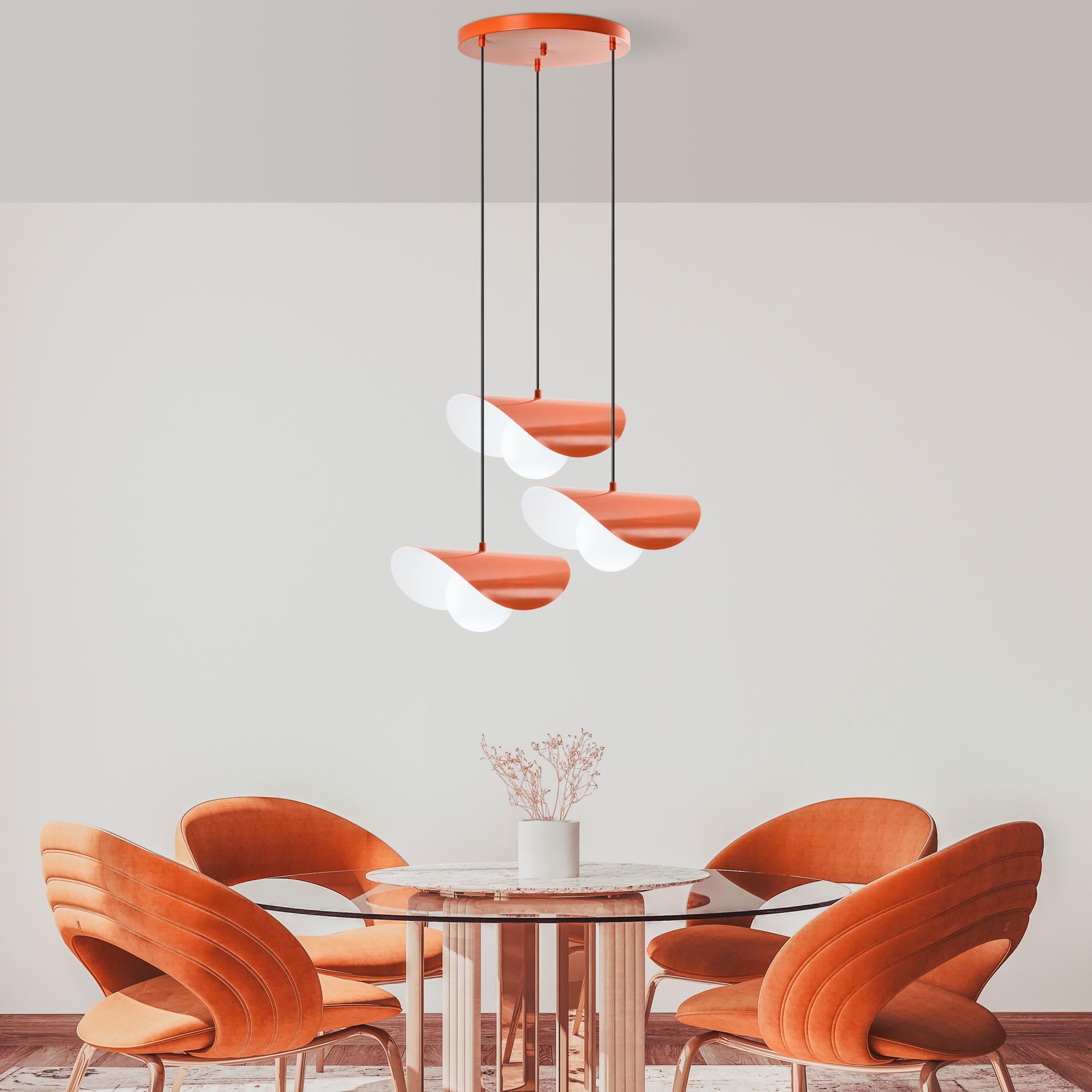 VATOZ-NUS-6141-ORANGE, CAMLI 3'LÜ TEPSİ SARKIT