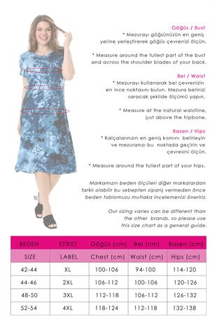 Kadın Mavi Batik Desen Midi Elbise