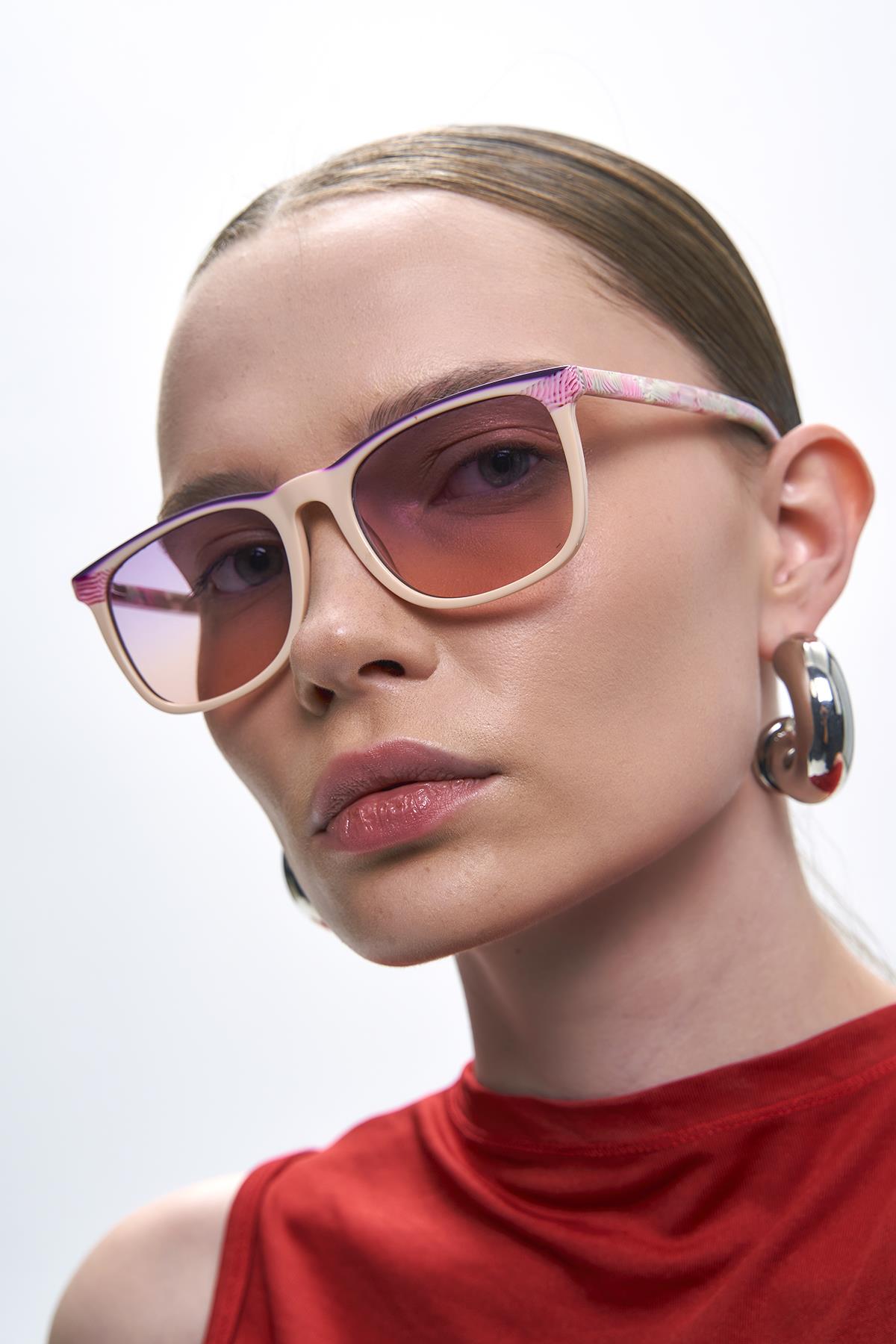 Doyle Purple Beige Degrade Güneş Gözlüğü