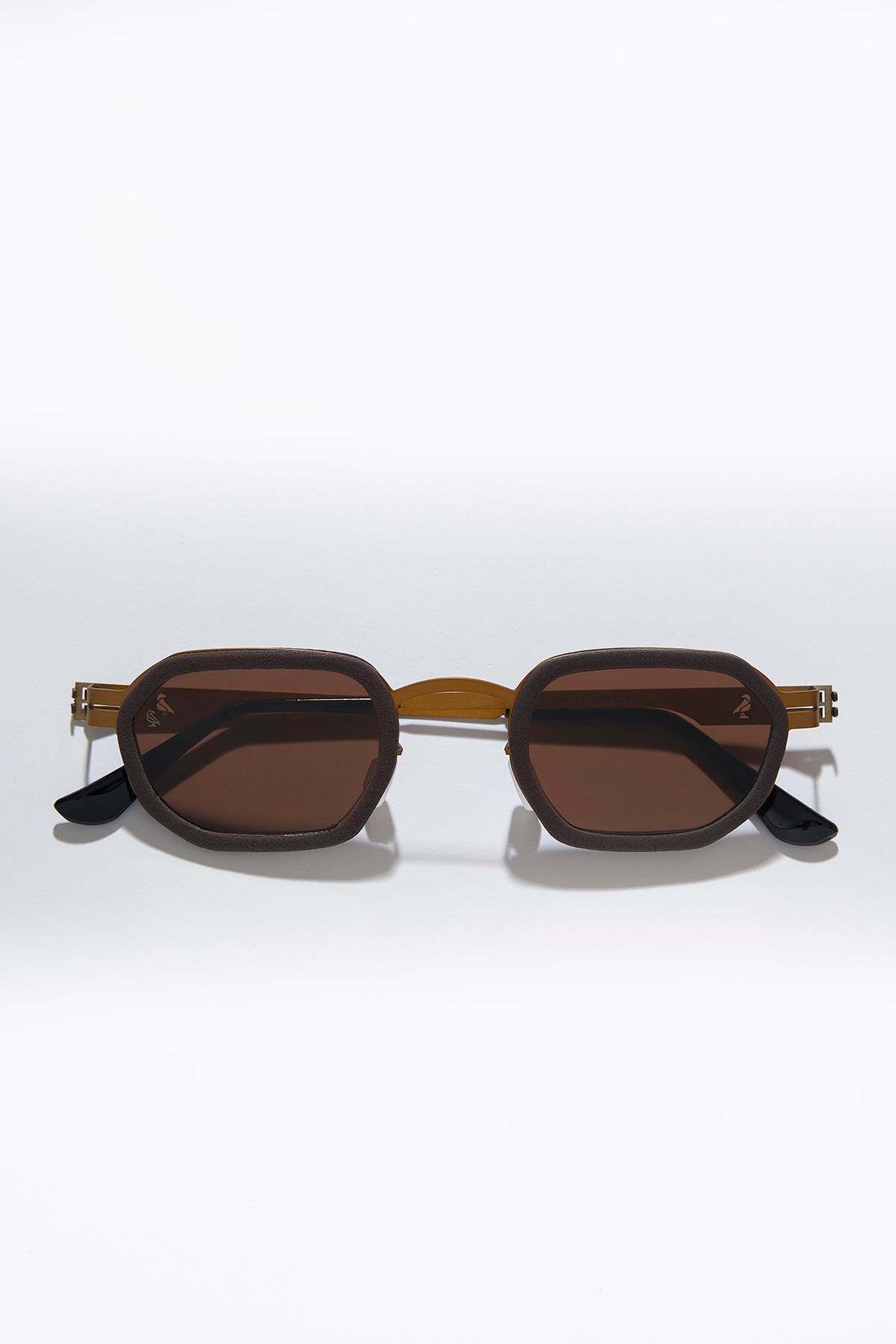 Isven Antique Gold Brown Güneş Gözlüğü