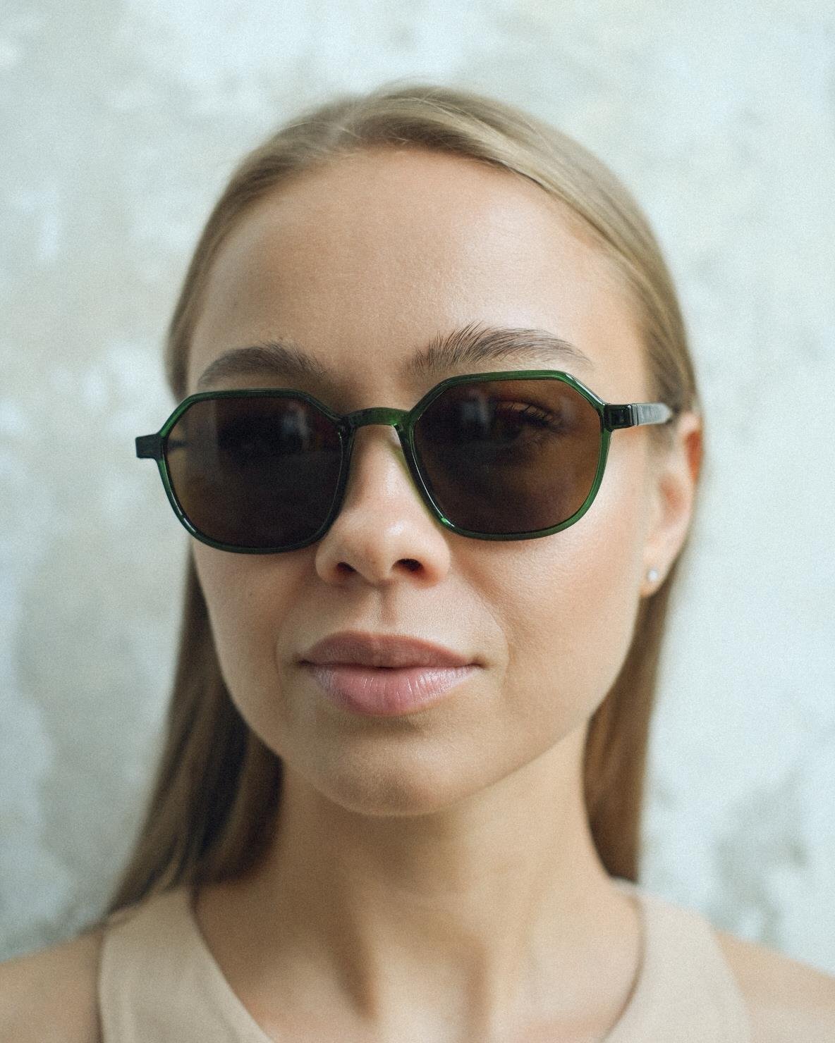 Sezar Leopard Green Brown  Güneş Gözlüğü