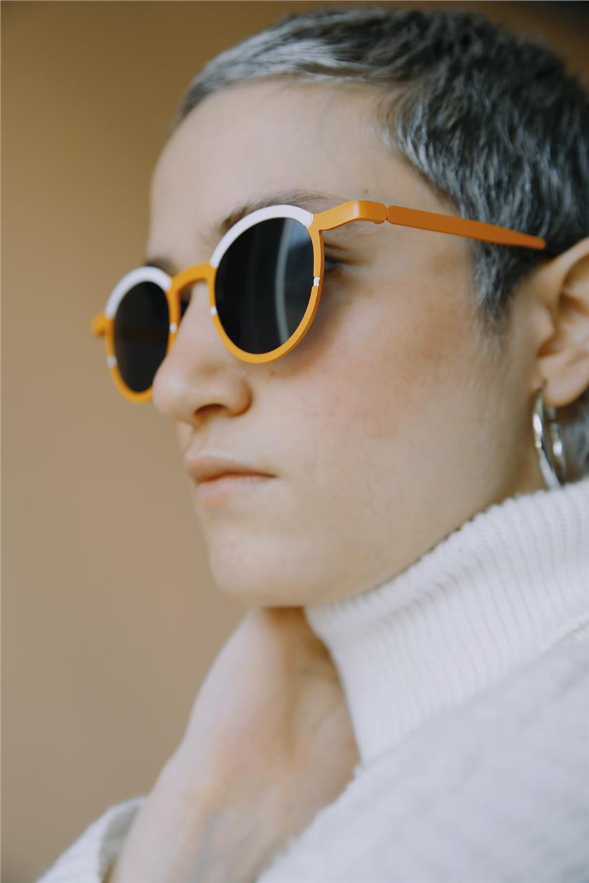 Turbey Orange White Black Güneş Gözlüğü