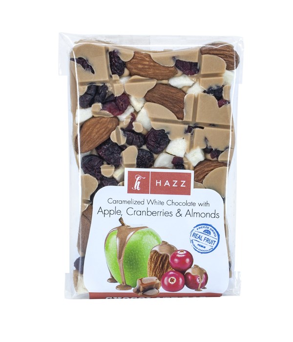 Elma, Turna Yemişi, ve Bademli 85 Gr. Karamelli Tablet Çikolata