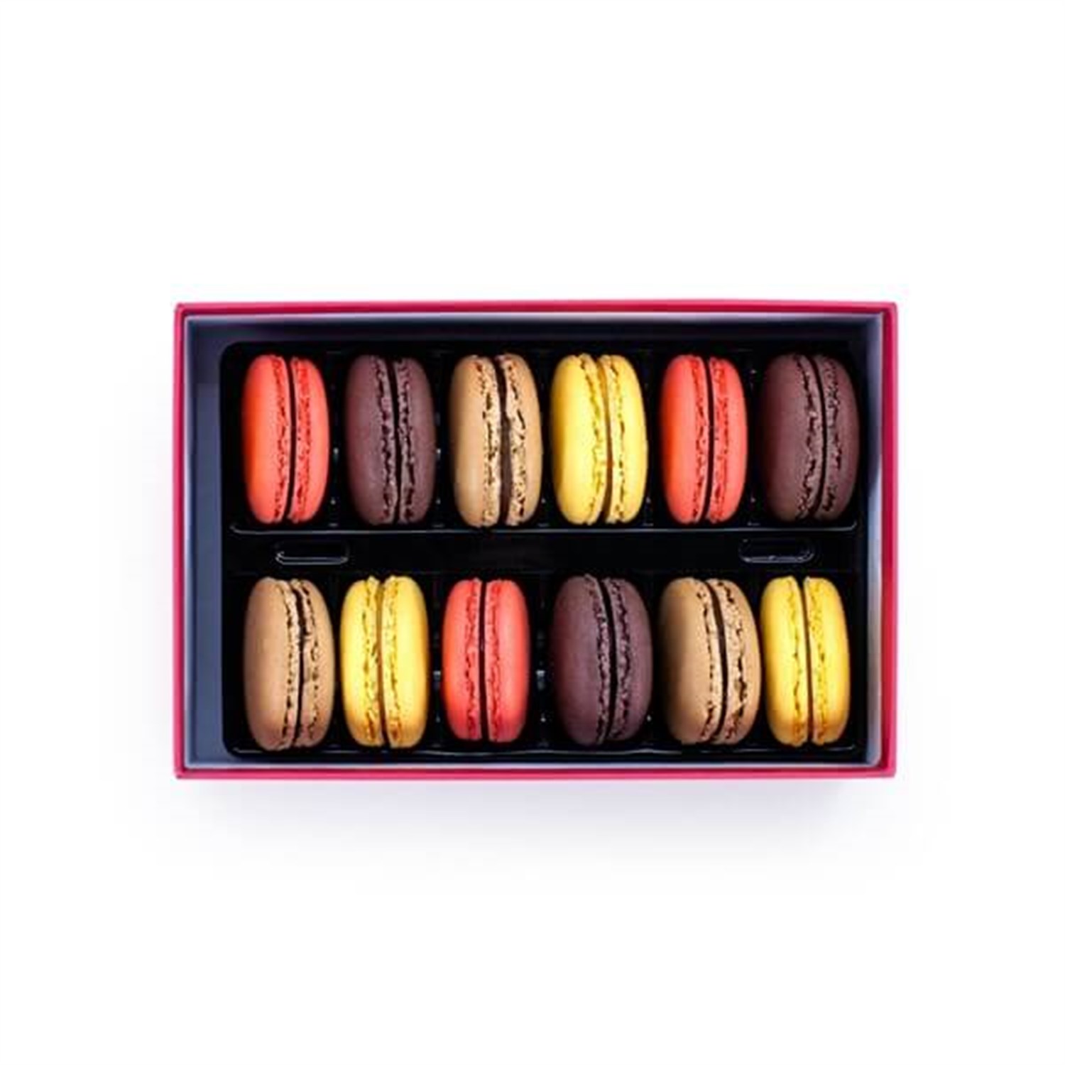 Pembe Paris 12 li Makaron (Çilek-Çikolata-Limon-Fındık) | Hazz