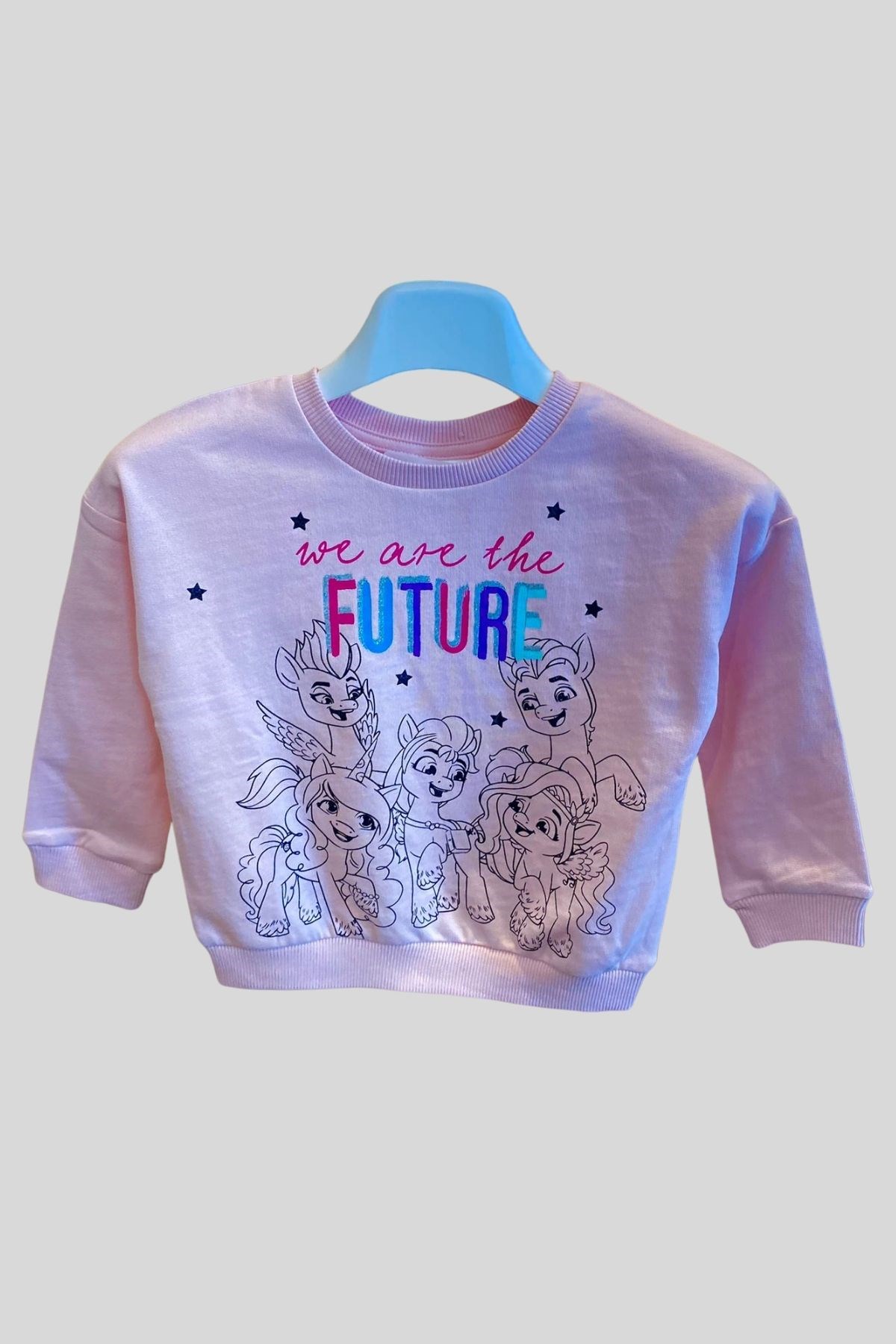 1-10 Yaş Kız Çocuk Unicorn Sweat Pembe