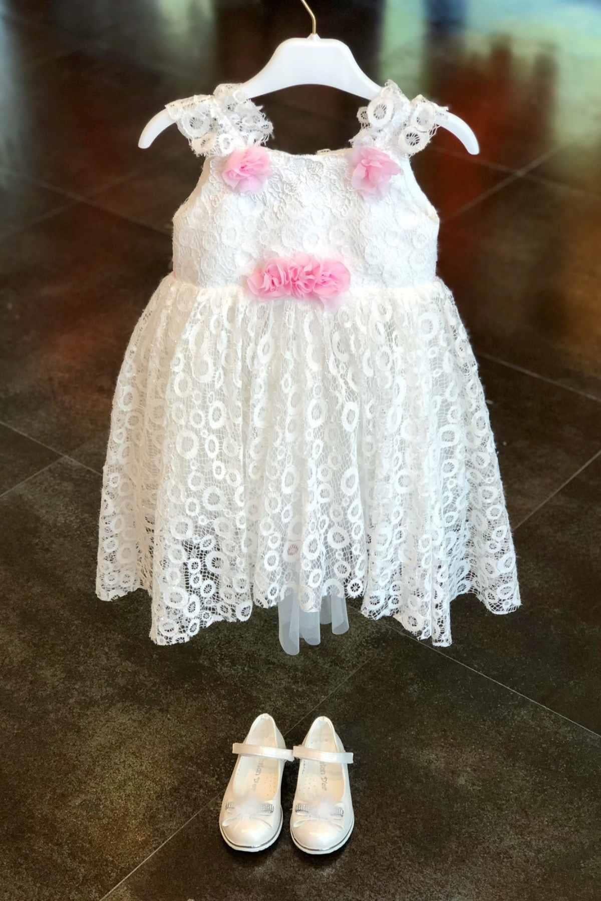 1-5 Yaş Kız Çocuk Abiye Krem