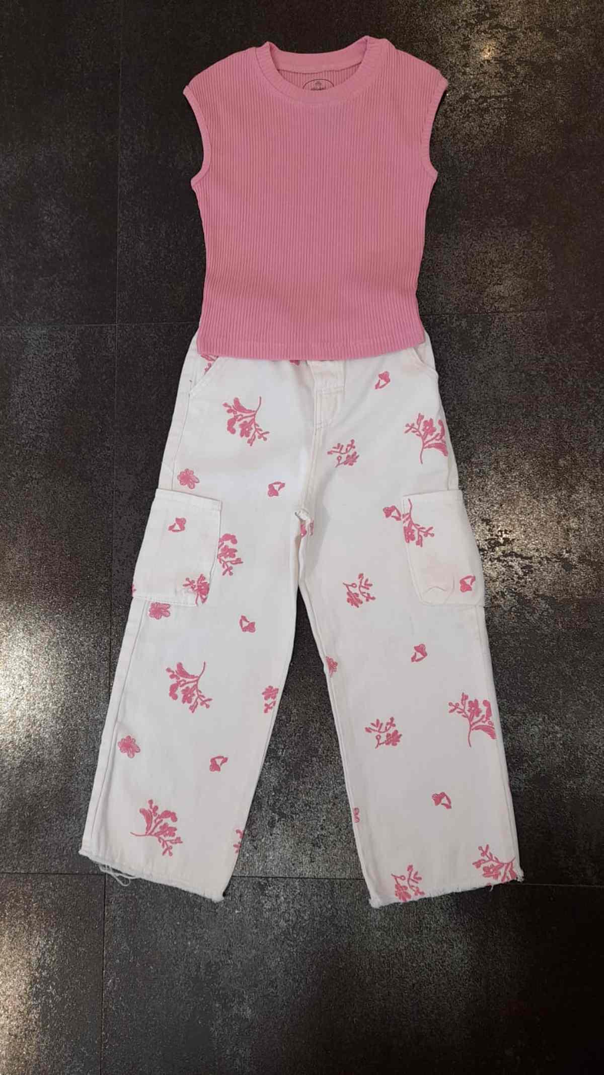 1-5 Yaş Kız Çocuk Çiçekli Pantolon