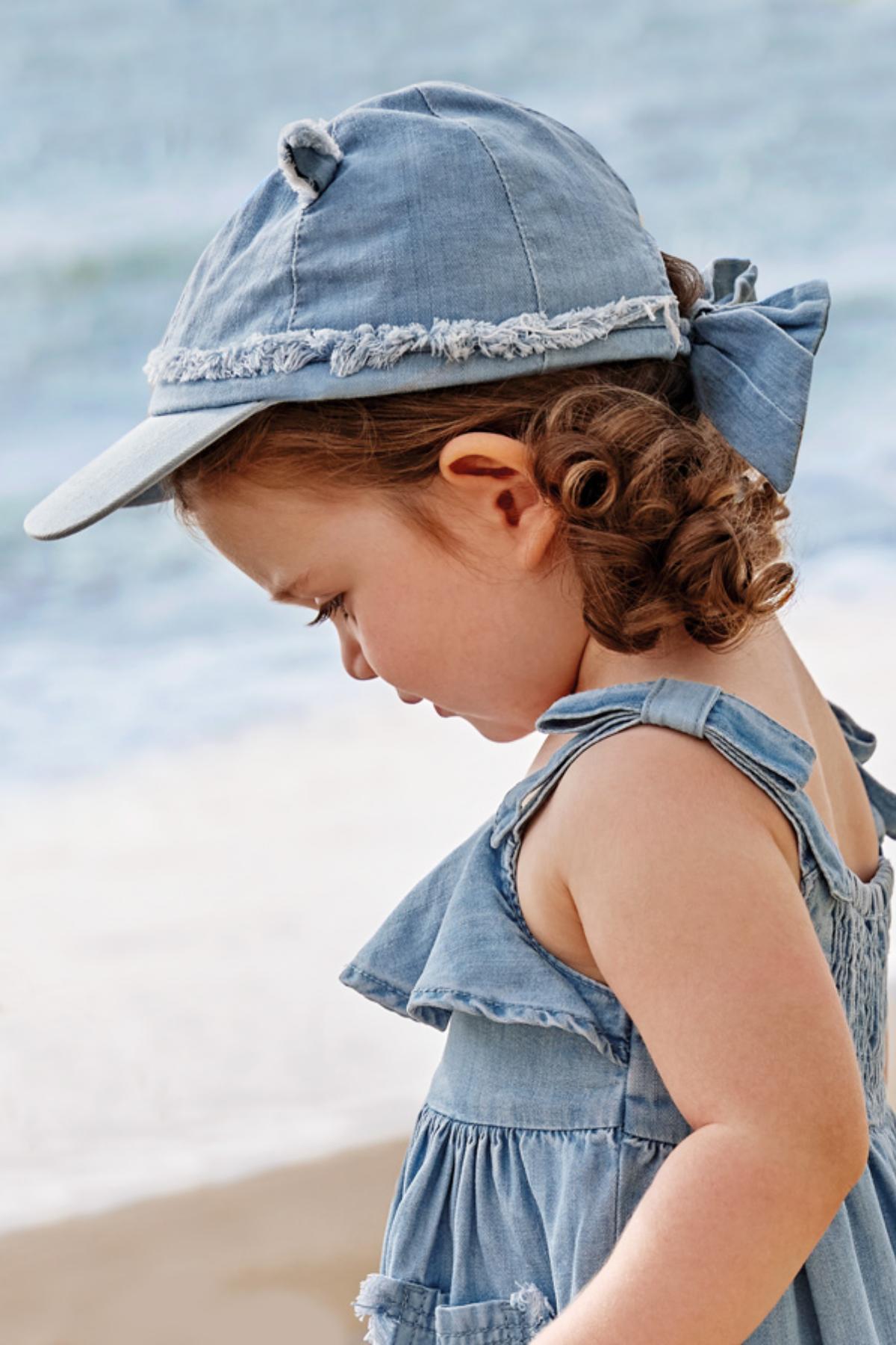 12-36 Ay Kız Bebek Denim Şapka
