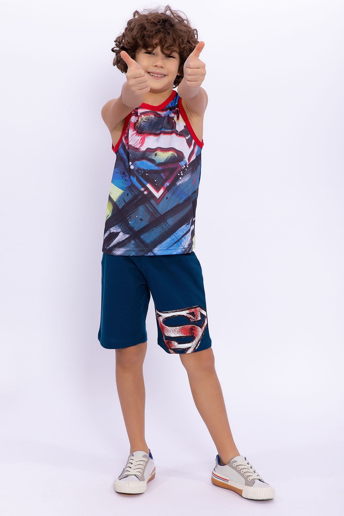 2-8 YAŞ ERKEK ÇOCUK SUPERMAN BERMUDA TAKIMI UZAY