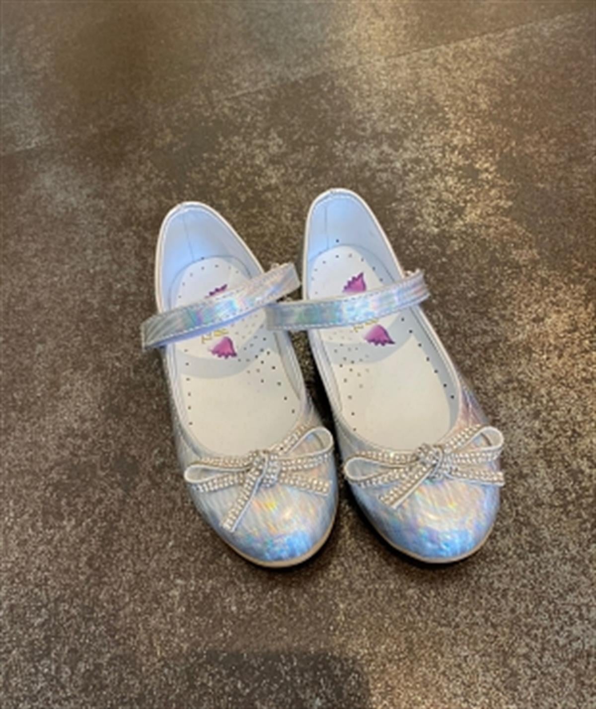 26-30 Numara Kız Çocuk Hologramlı Babet Gümüş