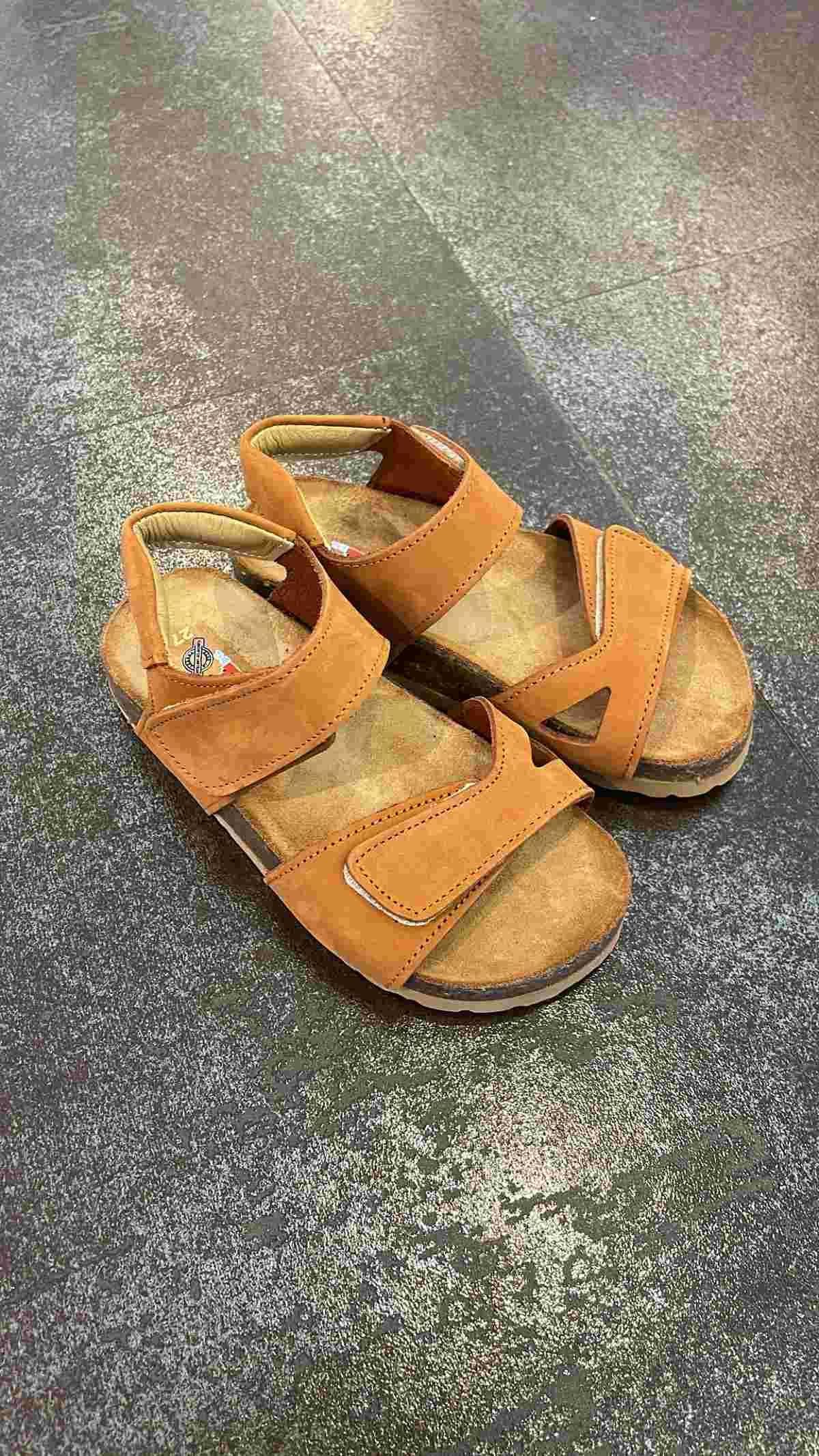 27-36 Numara Mantar Taban Deri Pembe Taba Sandalet