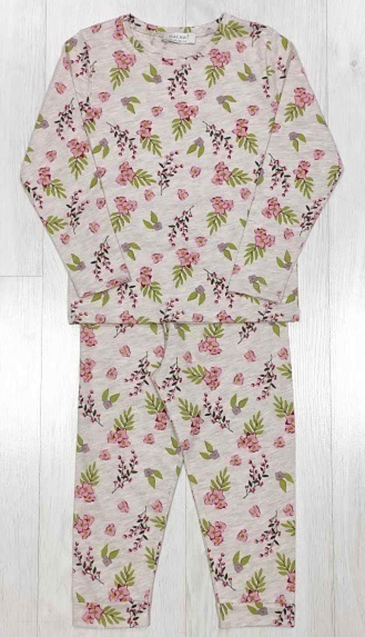 3-7 Yaş Kız Çocuk Desenli Pijama Takımı