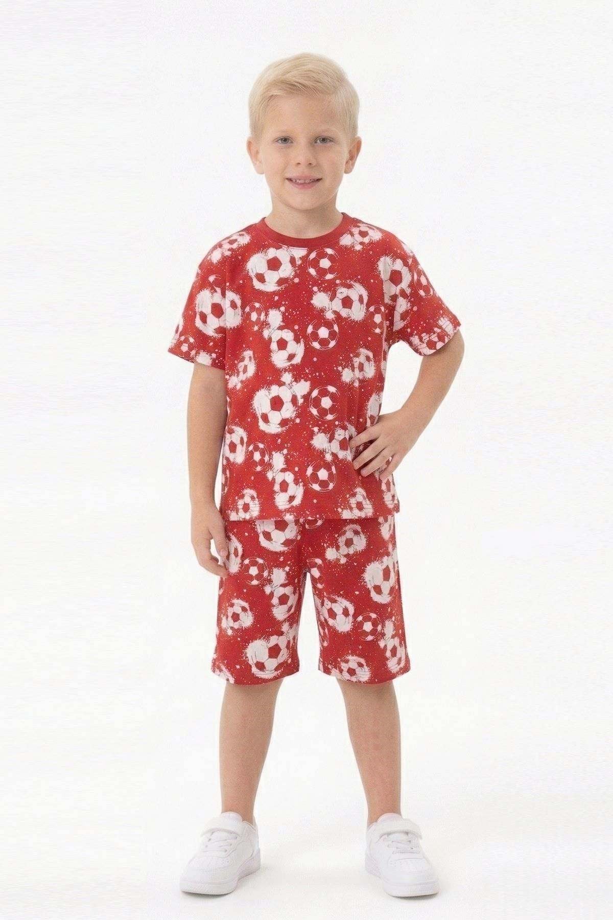 3-8 Yaş Erkek Çocuk Fotbol Pijama Takım