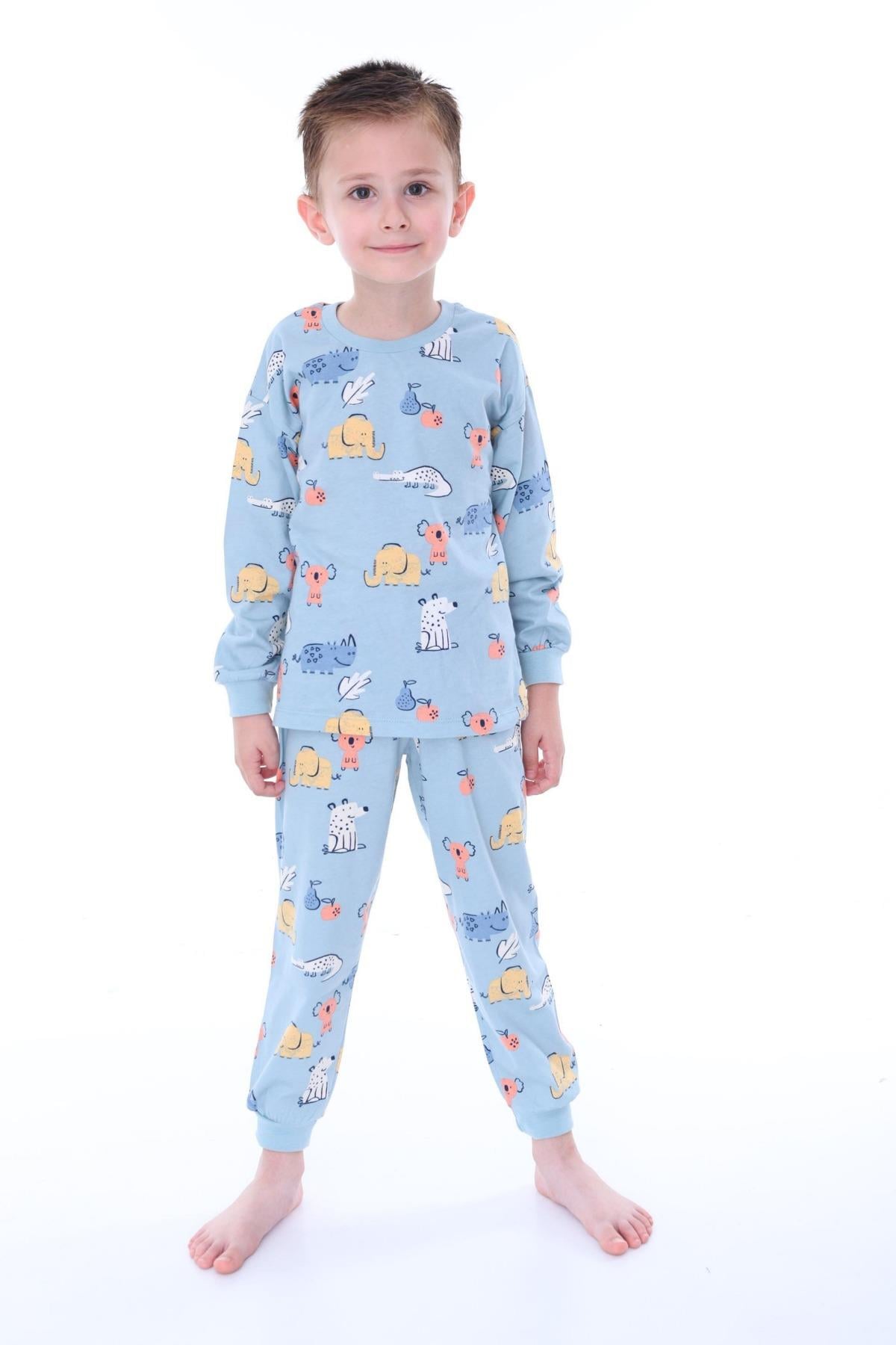3-8 Yaş Erkek Çocuk Pijama Takımı
