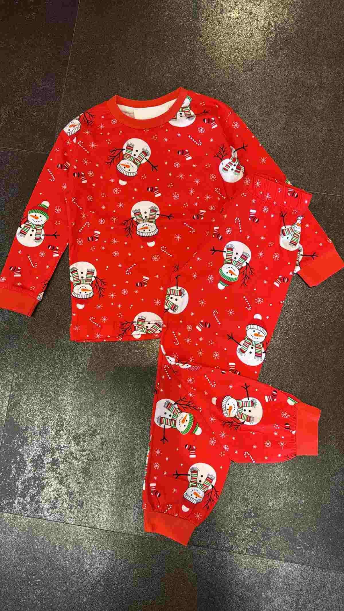 3-8 Yaş Kız Çocuk Kış Desenli Pijama Takım