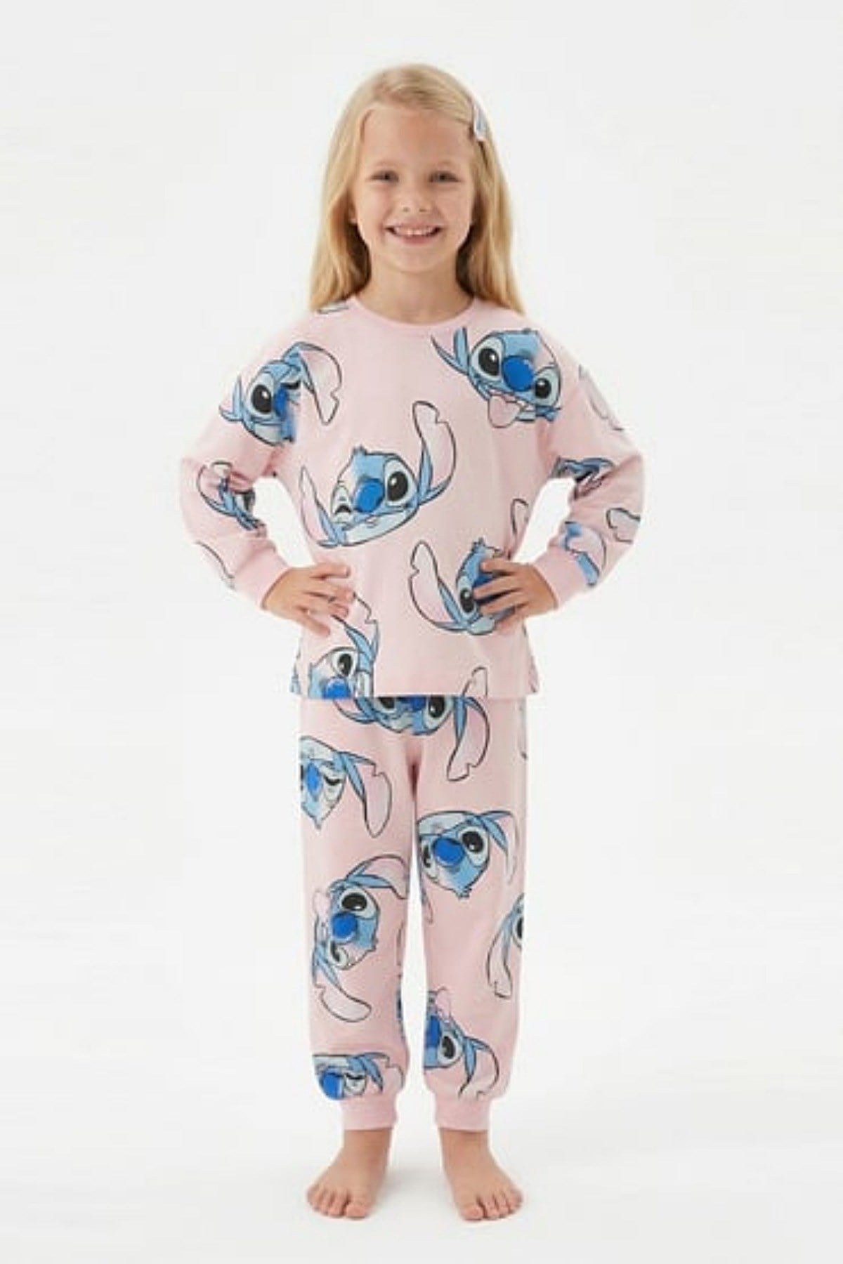 3-8 Yaş Kız Çocuk Stich Pijama Takım
