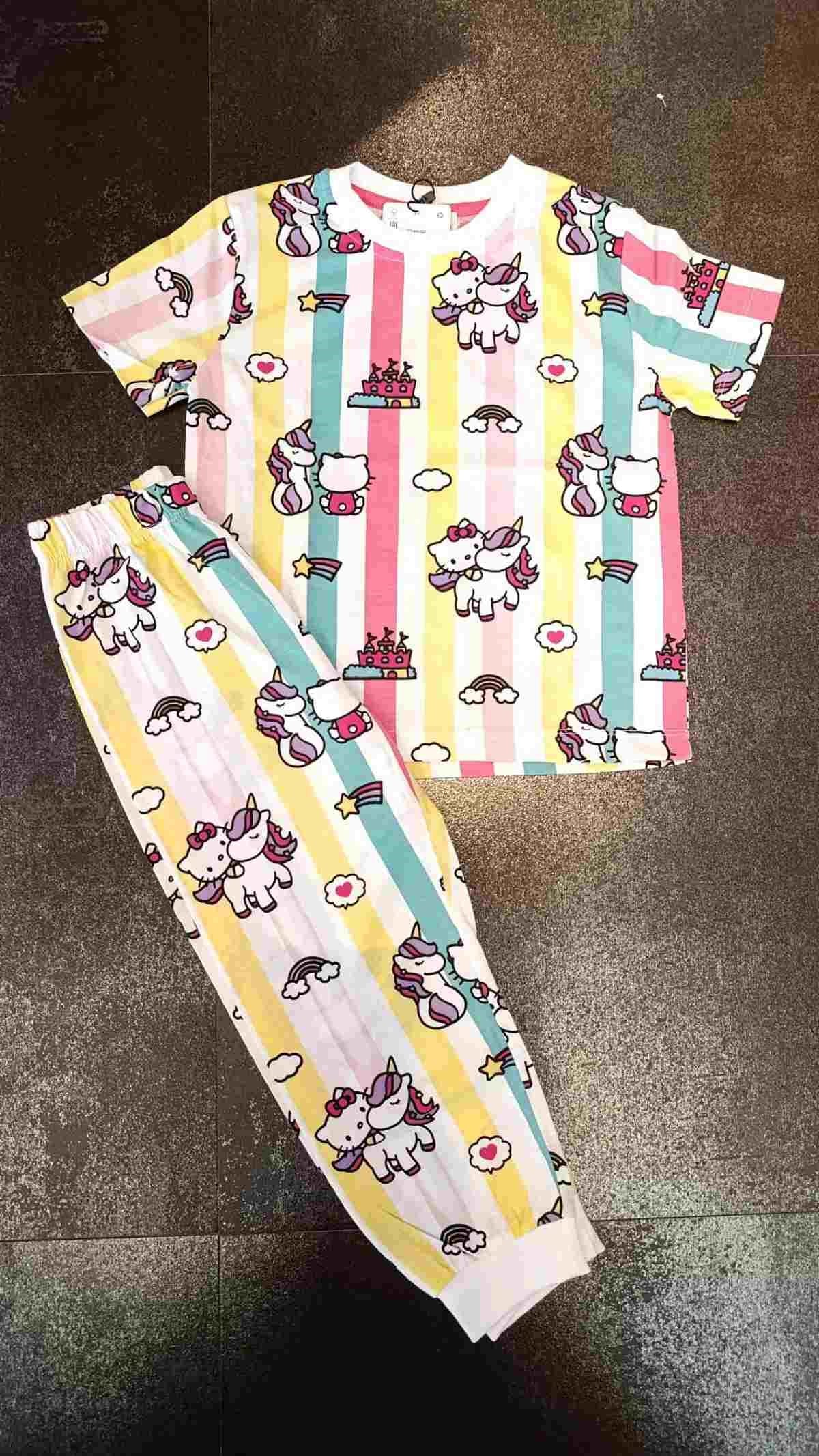 3-8 Yaş Kız Çocuk Unicorn Pijama Takım
