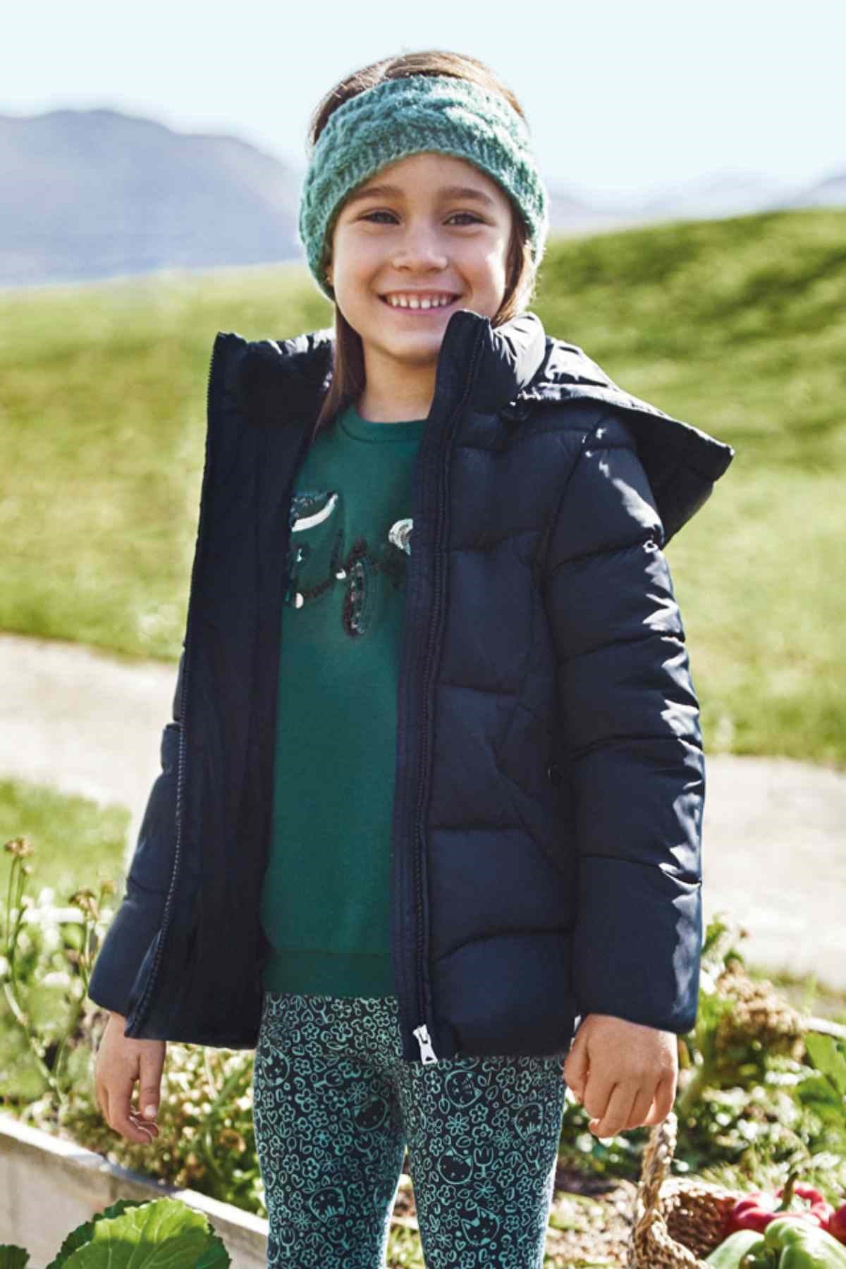 3-9 Yaş Kız Çocuk Basic Okul Mont Lacivert