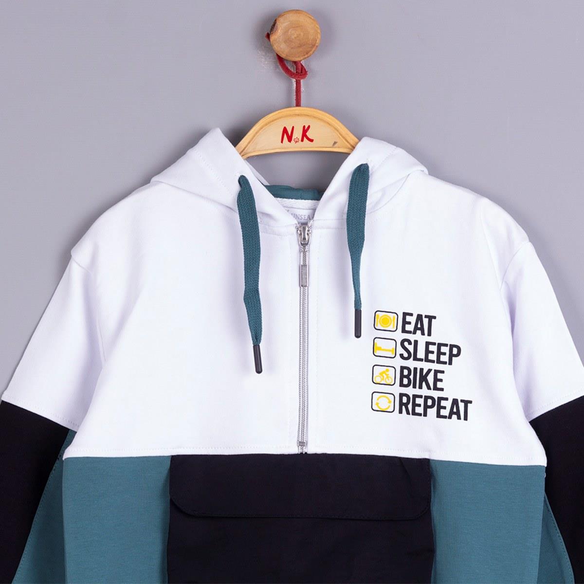 4-8 Yaş Erkek Çocuk Torba Cepli Sweat