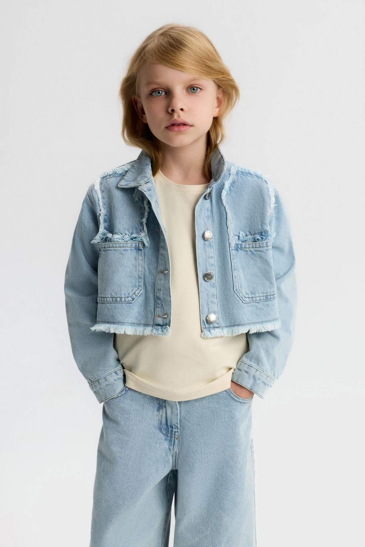 4-8 Yaş Kız çocuk Pamela Denim Ceket