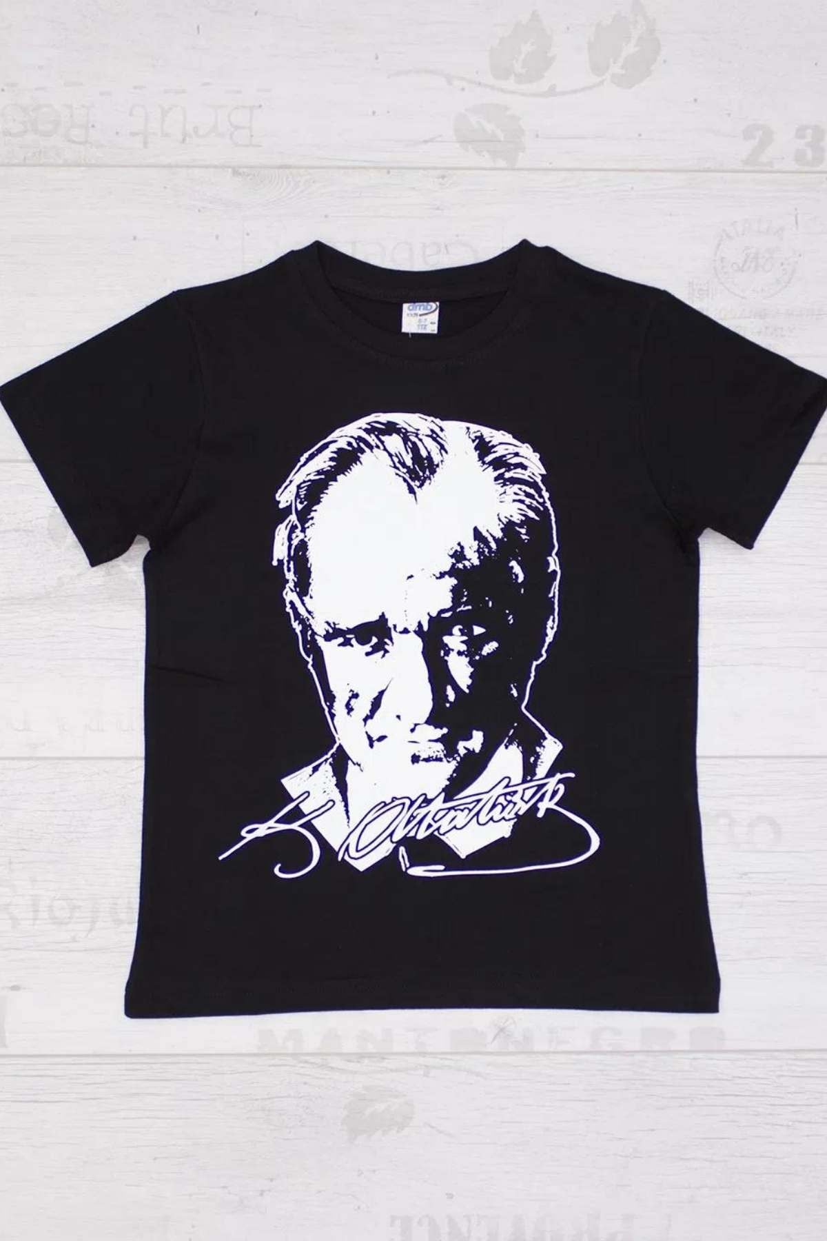 6-13 YAŞ  ATATÜRK T-SHIRT SİYAH