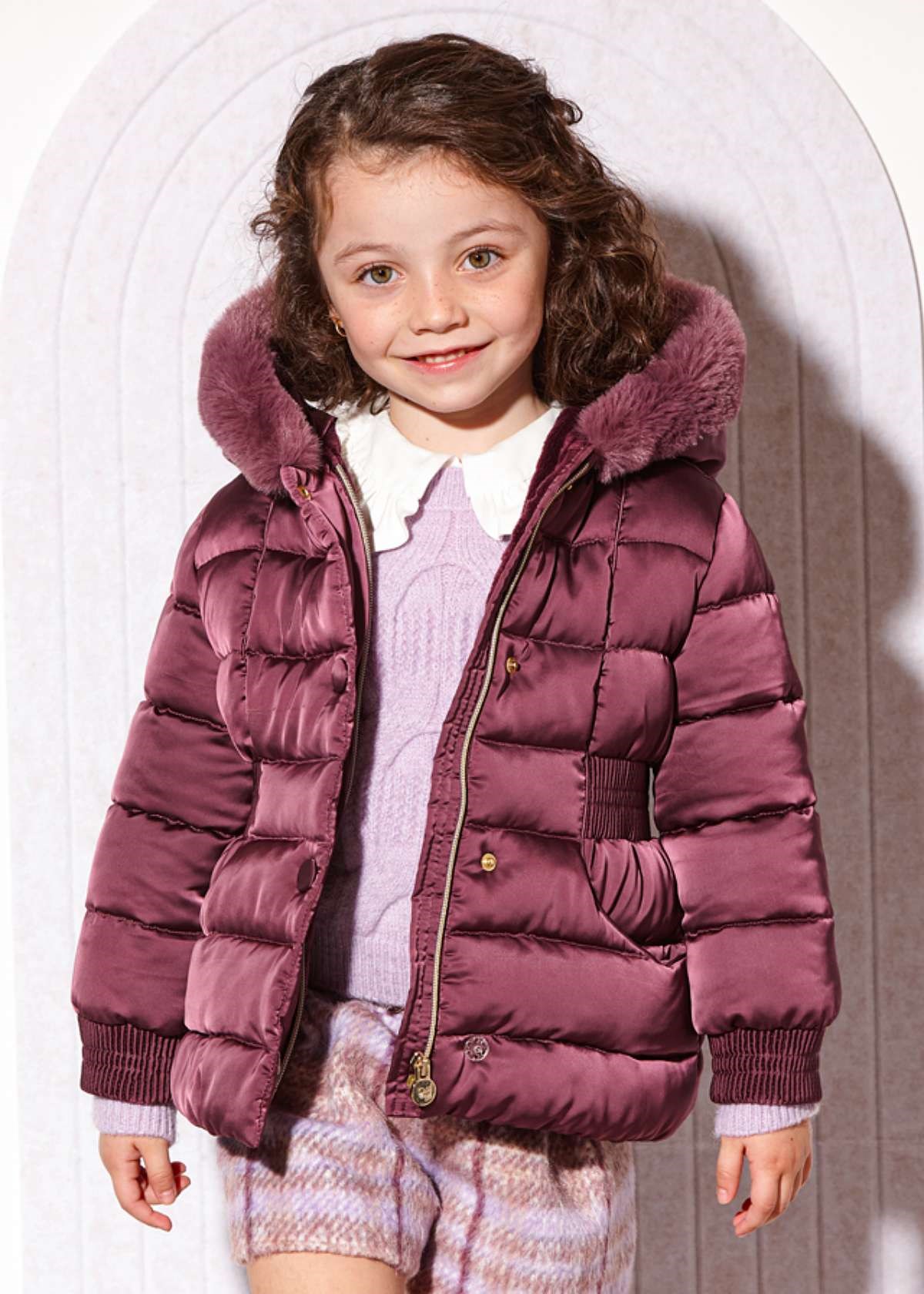 6-14 Yaş Kız Çocuk Dolgulu Mont