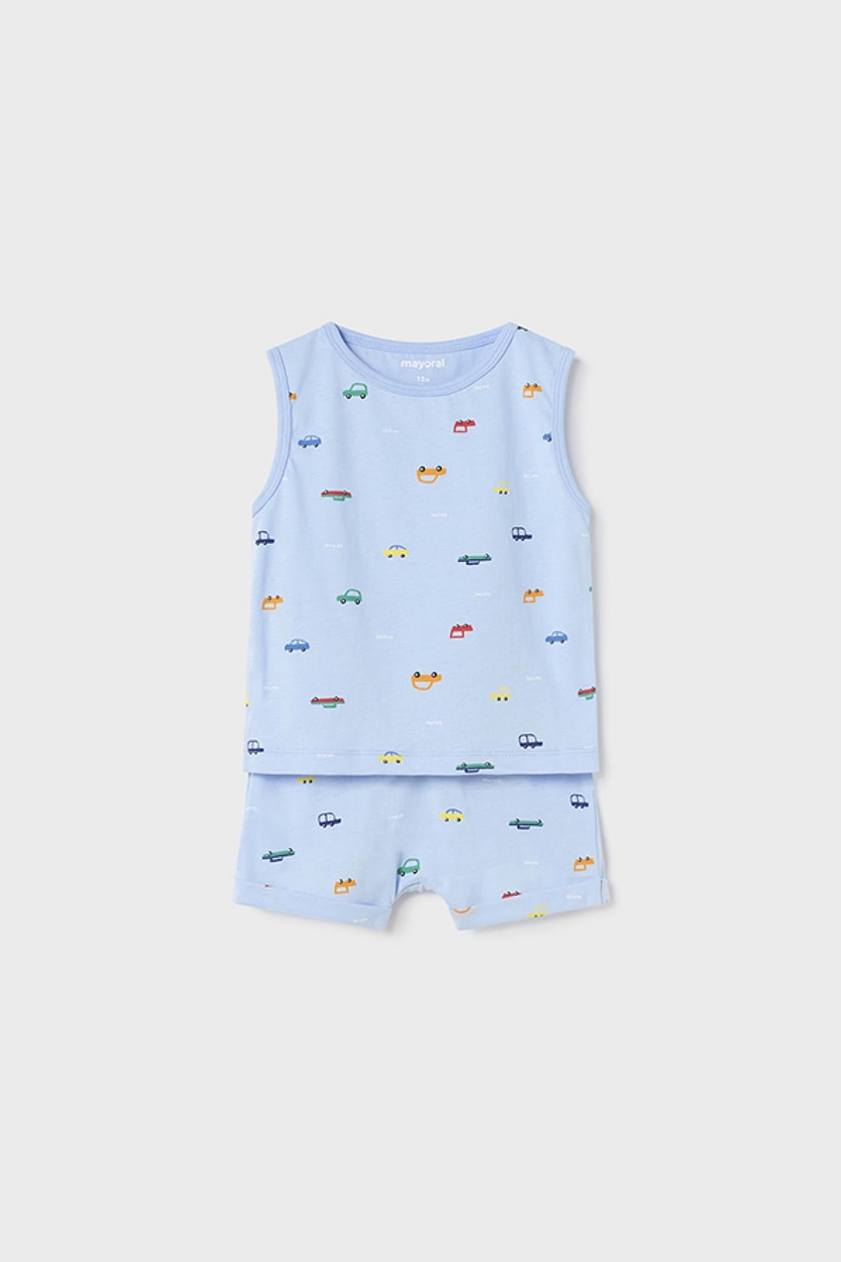 6-24 Ay Erkek Bebek Baskılı Pijama Takımı