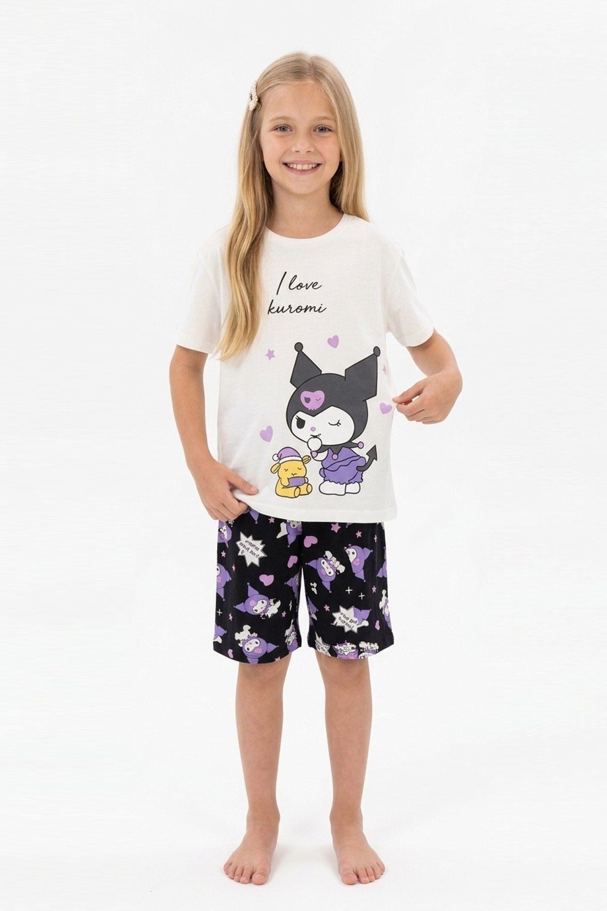 8-13 Yaş Kız Çocuk Kuromi Pijama Takım