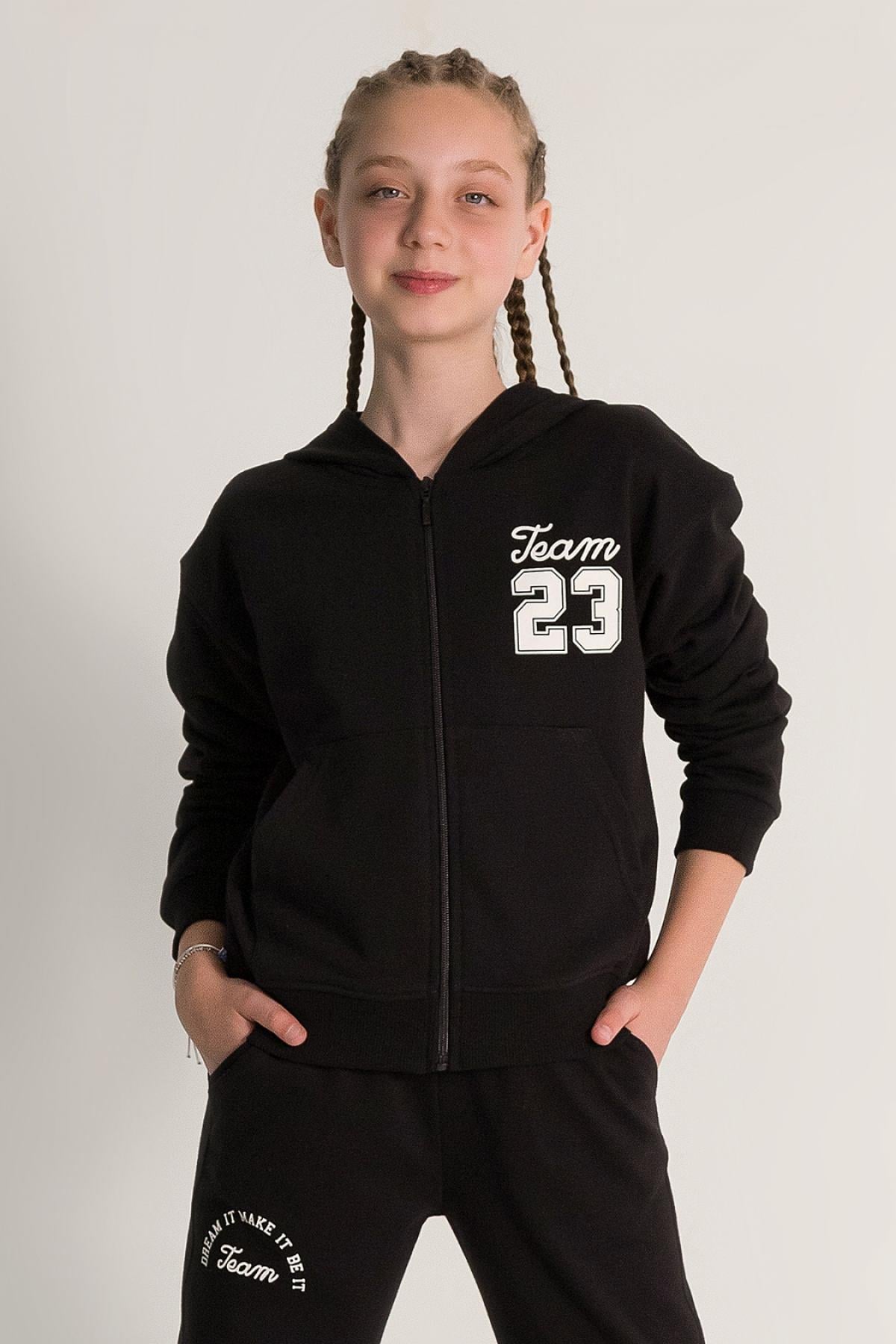 9-14 Yaş Kız Çocuk Fermuarlı Sweat