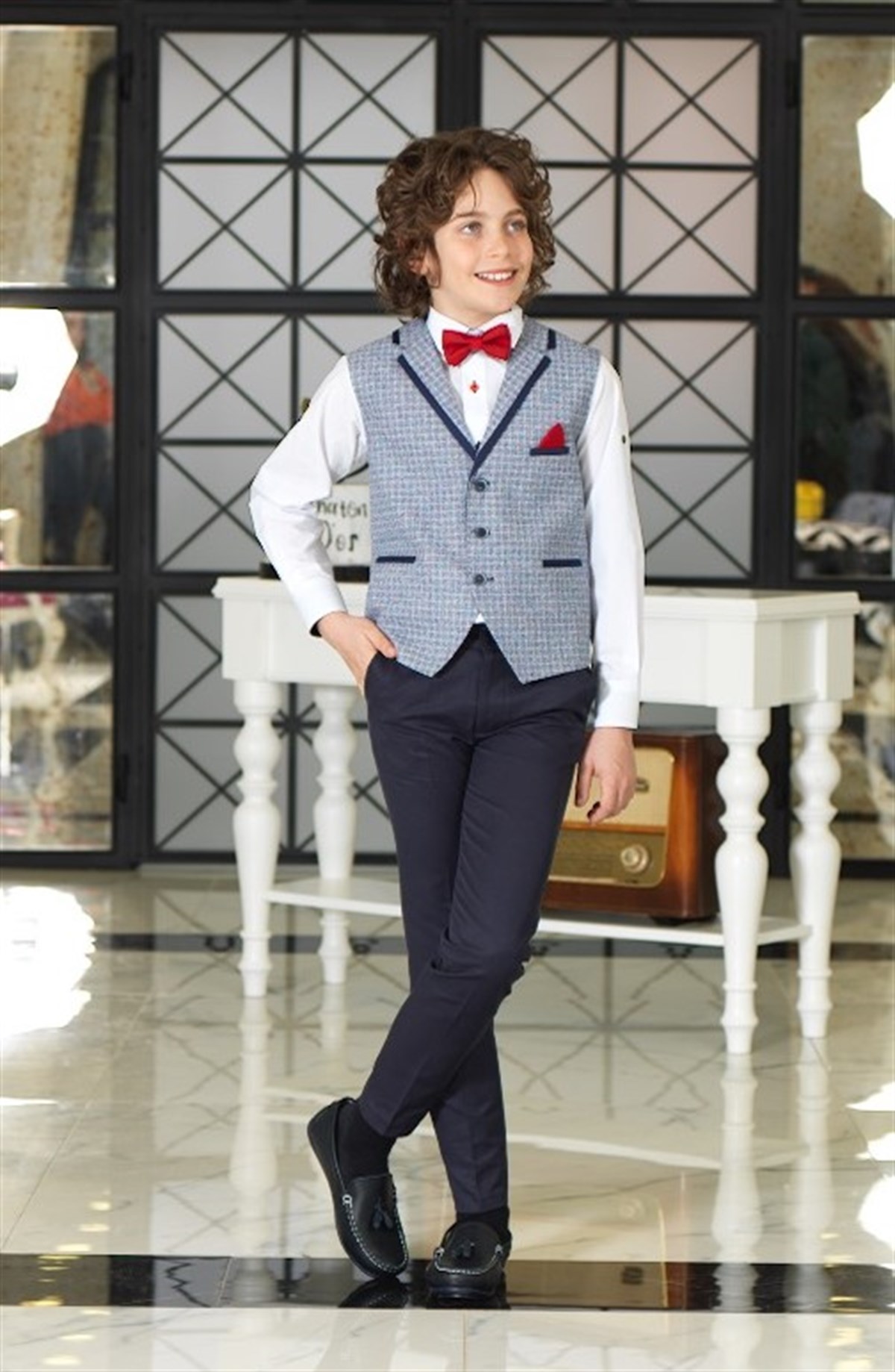 ÇOCUK YELEK TAKIM 4'LÜ SET LACİVERT