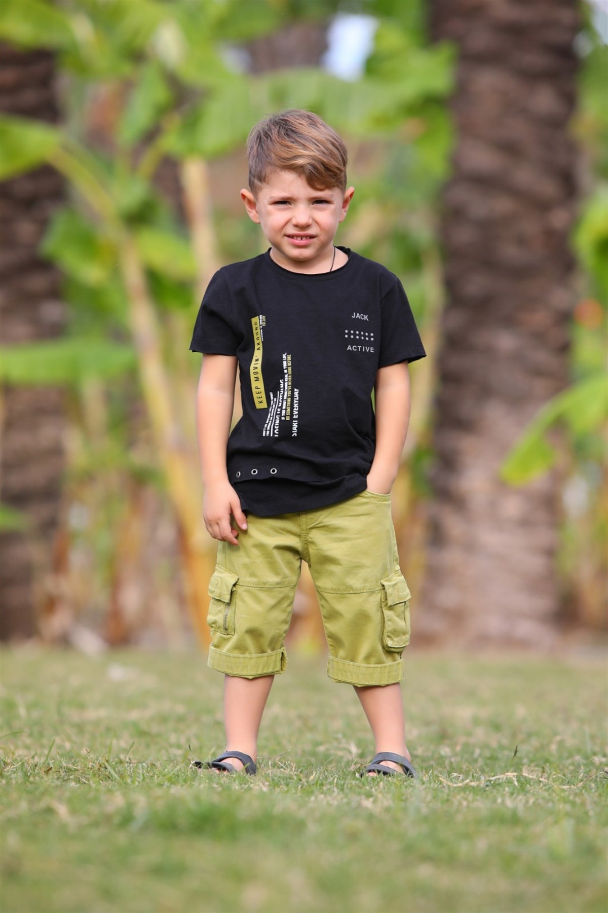 ERKEK BEBE KAPRİ/F-YEŞİL