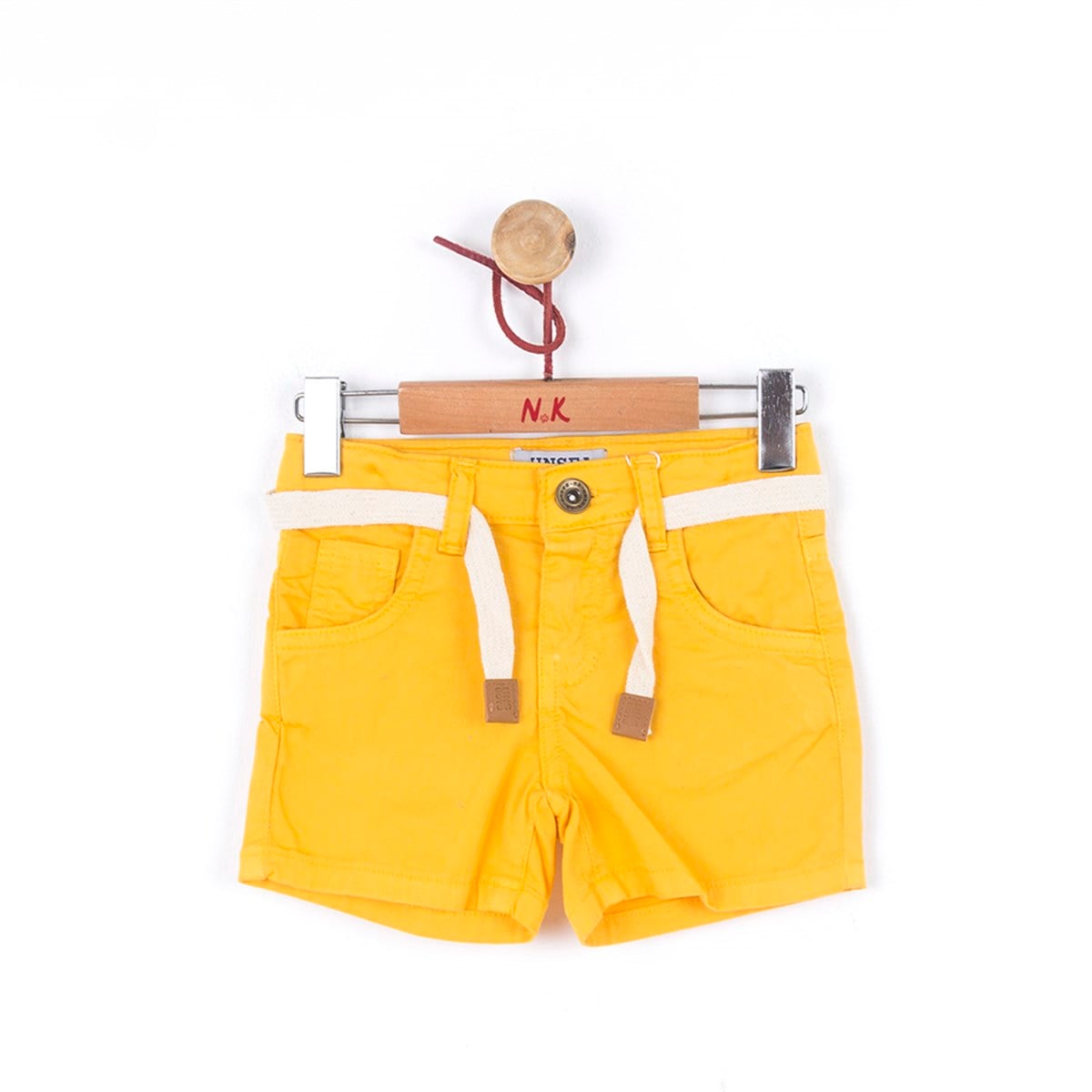 GABARDİN ŞORT 74/98 Hardal/Mustard