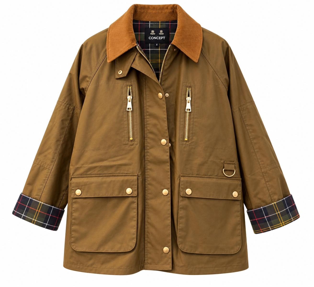 Kadın Çift Fermuarlı Barbour Mont
