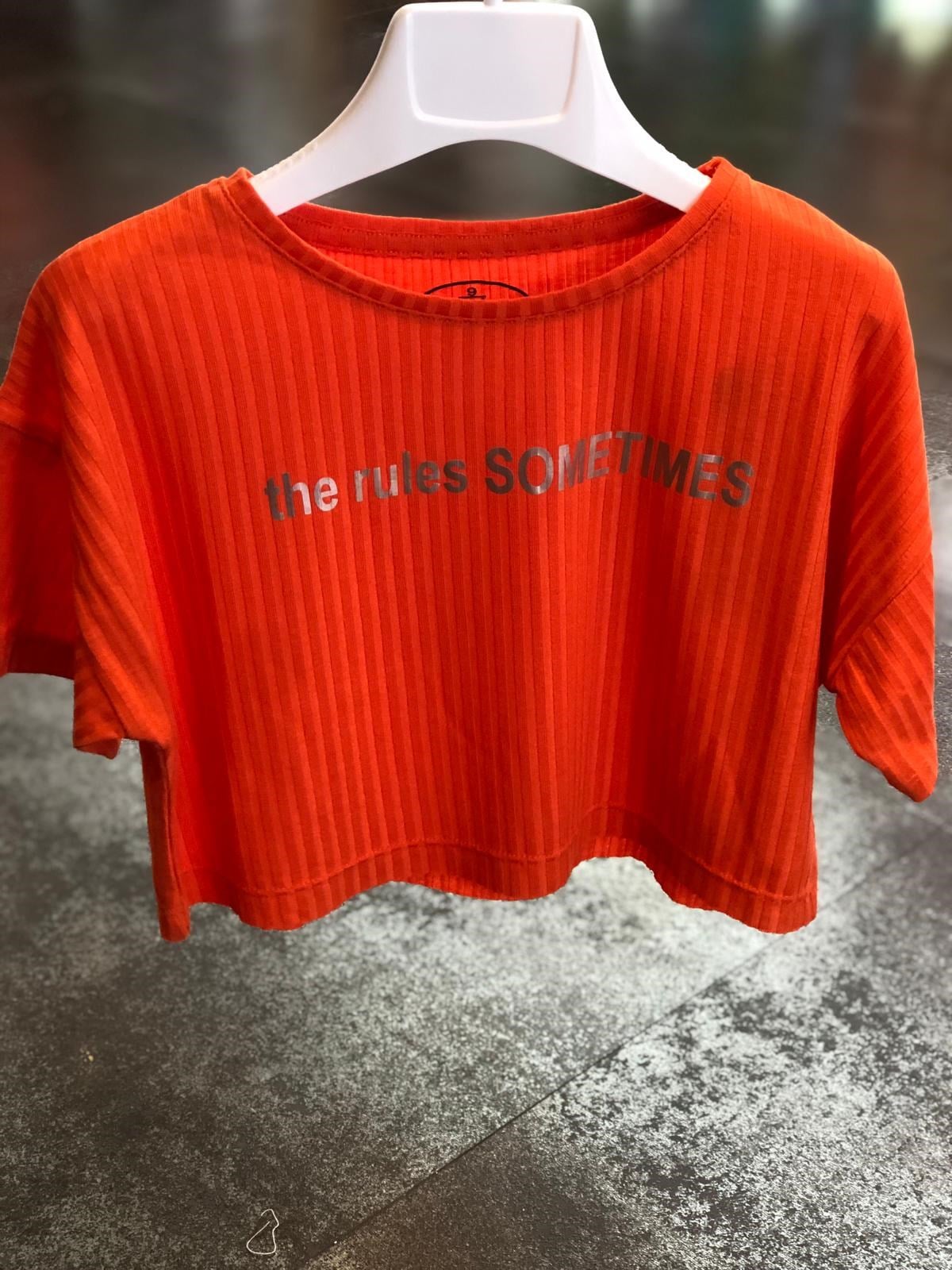 KIZ BASKILI TSHIRT/KİREMİT