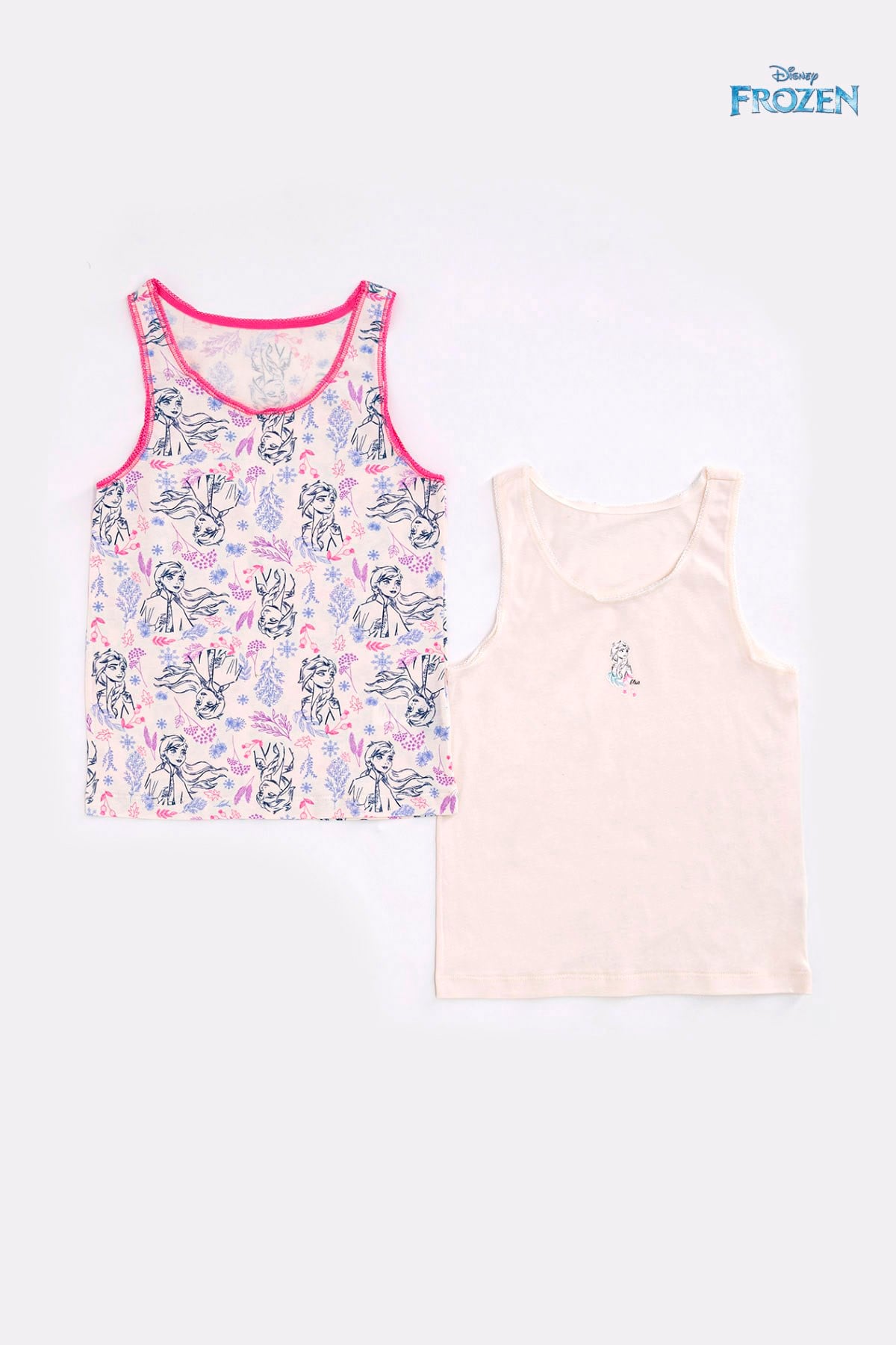 LİSANSLI FROZEN KIZ ÇOCUK KALIN ASKILI 2'Lİ ATLET SET