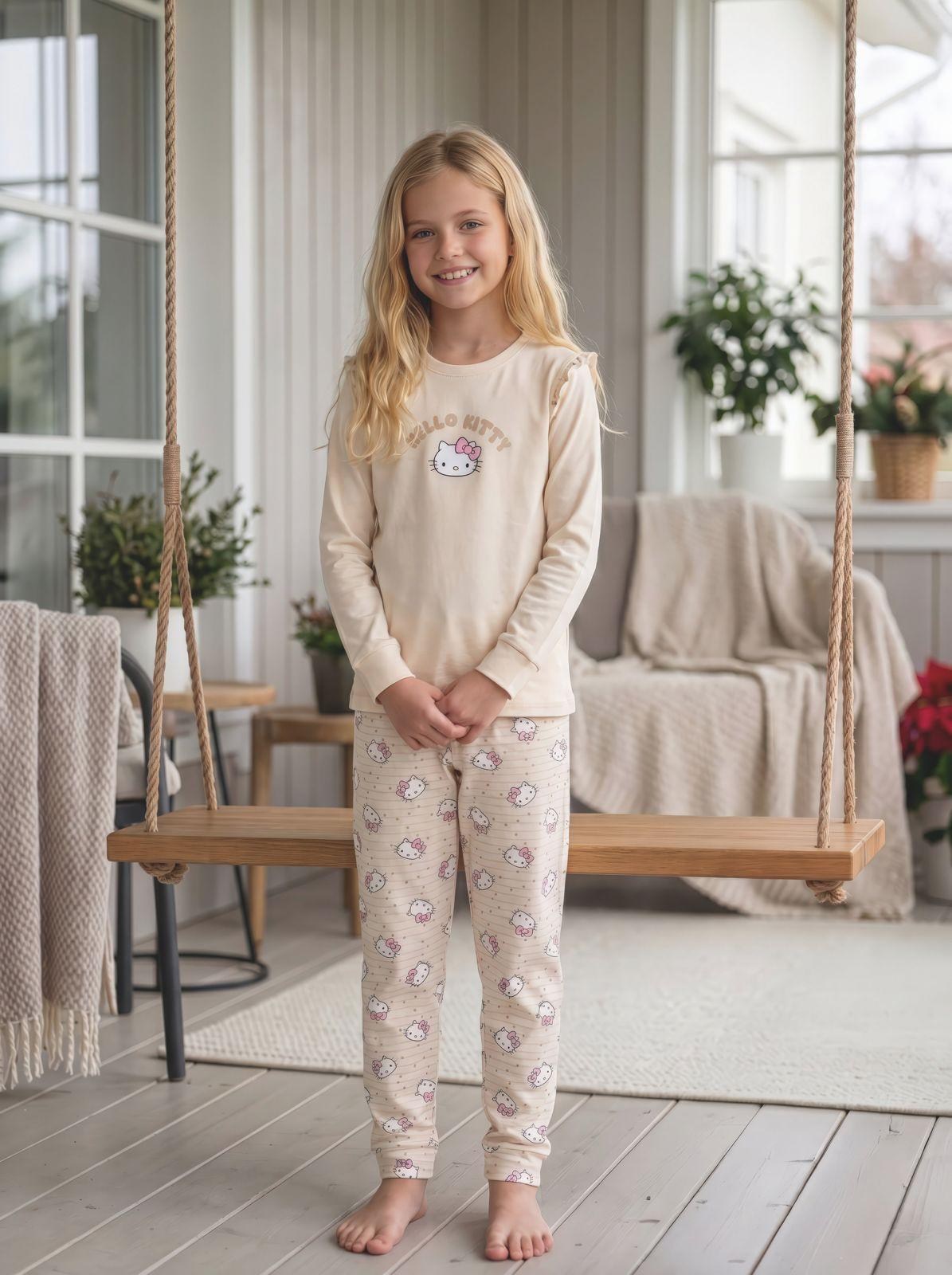 2-11 yaş Kız Çocuk Hello Pijama Takım